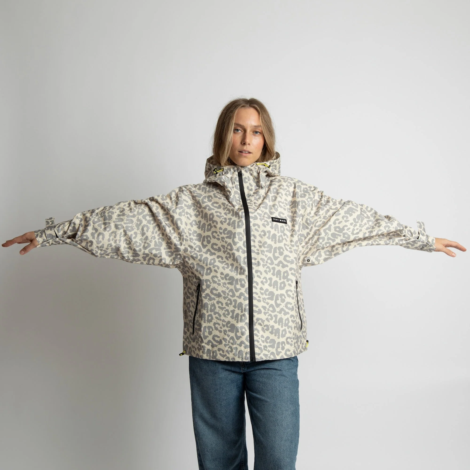Rain Jacket leo splashes grey/sand - Image 13