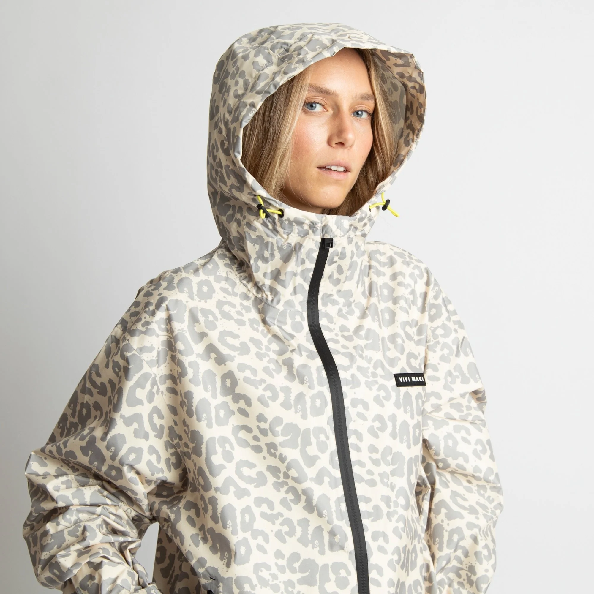 Rain Jacket leo splashes grey/sand - Image 7
