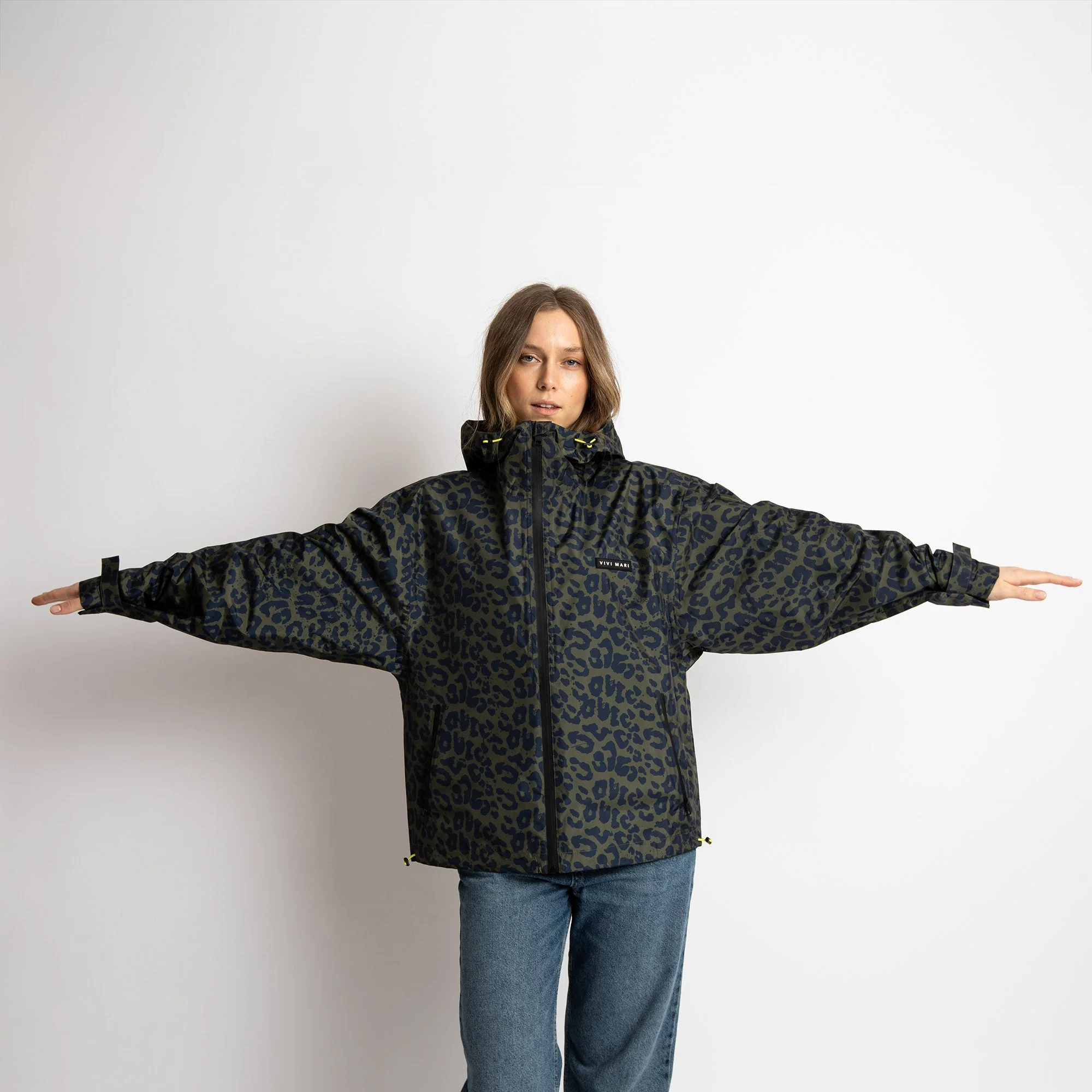 Rain Jacket leo splashes navy/olive - Image 13
