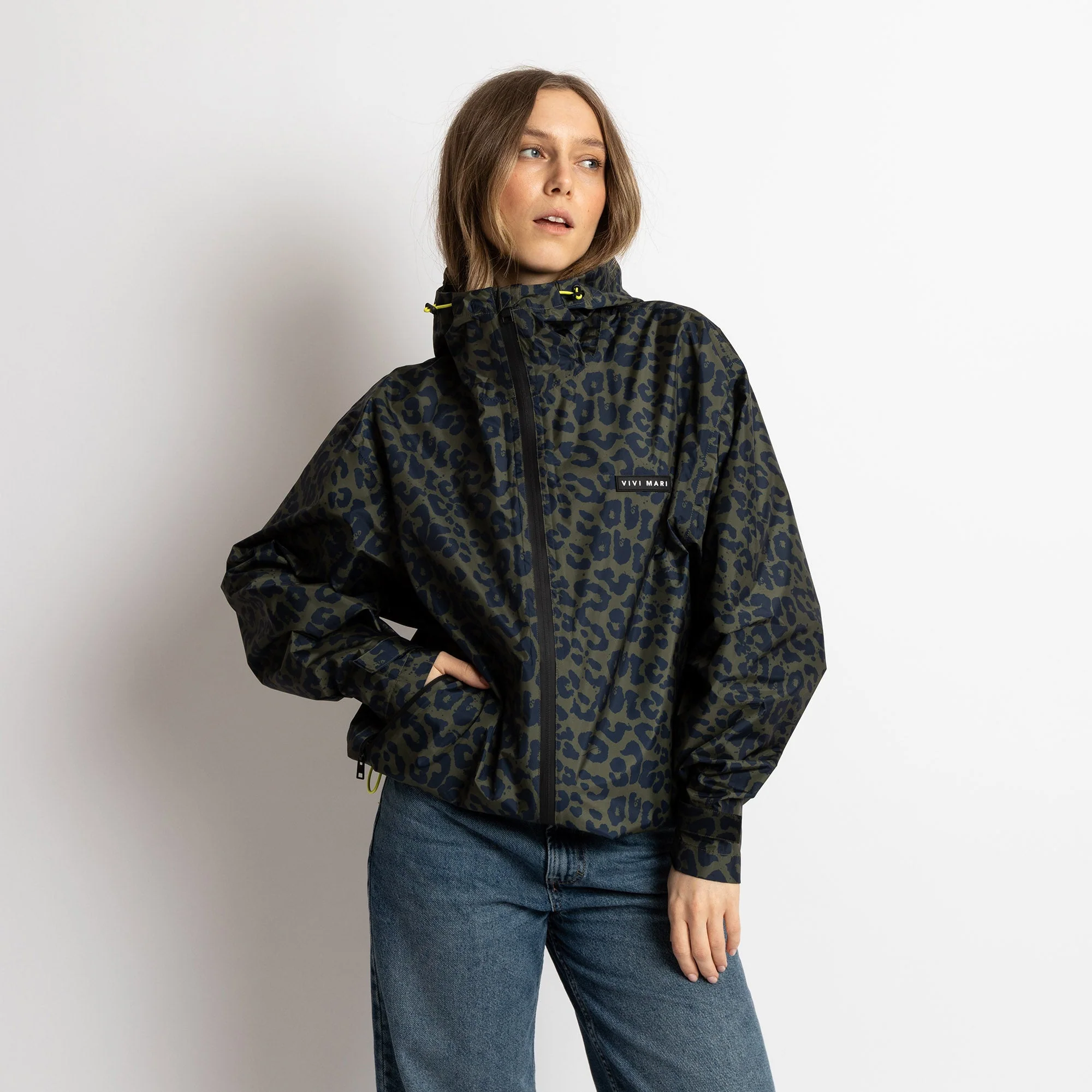 Rain Jacket leo splashes navy/olive - Image 19