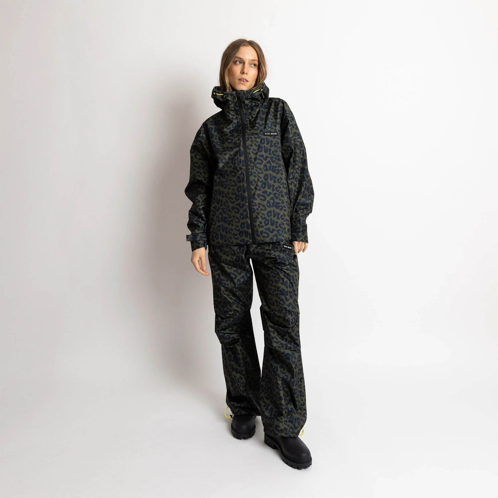 Rain Jacket leo splashes navy/olive - Image 4