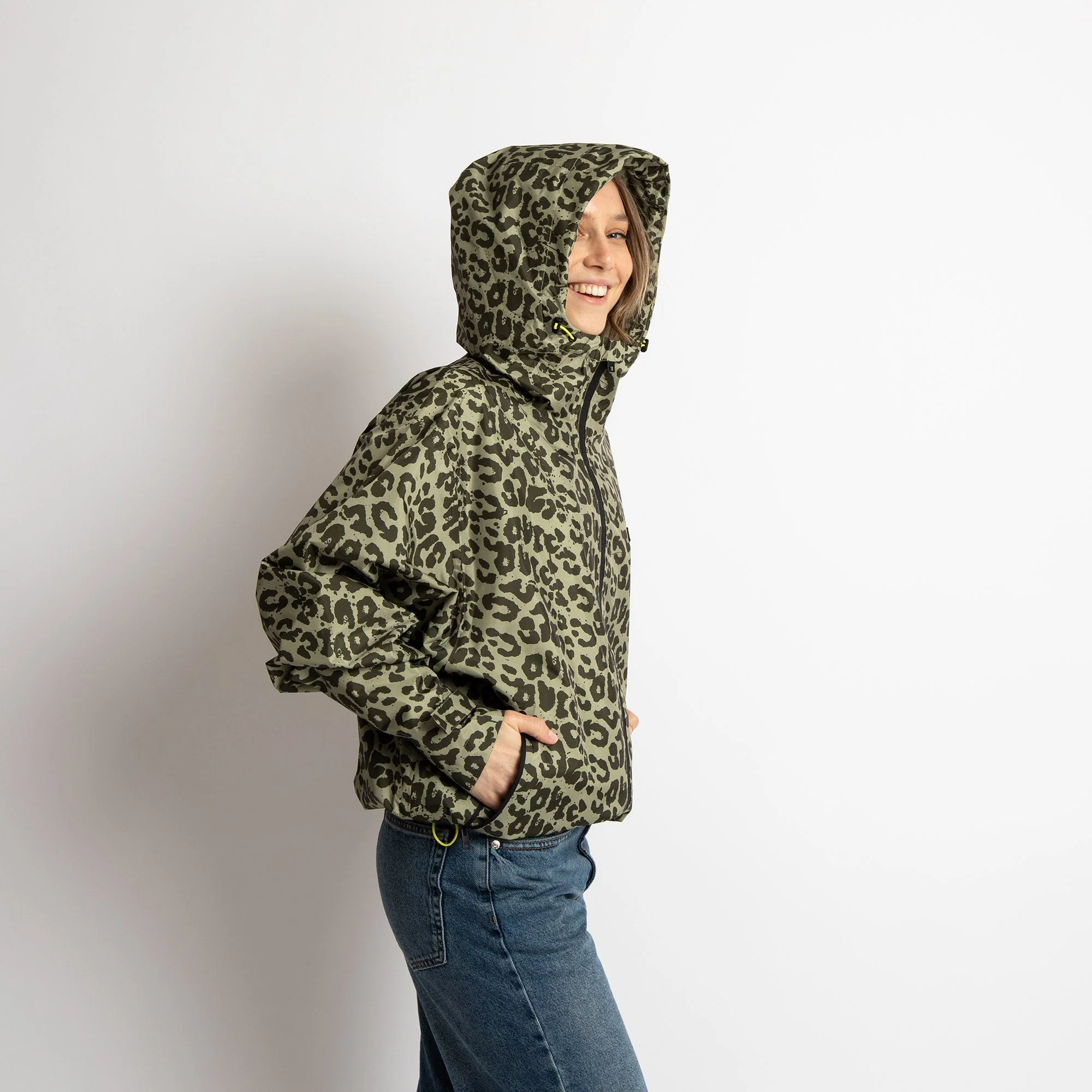 Rain Jacket leo splashes olive/pale olive - Image 15