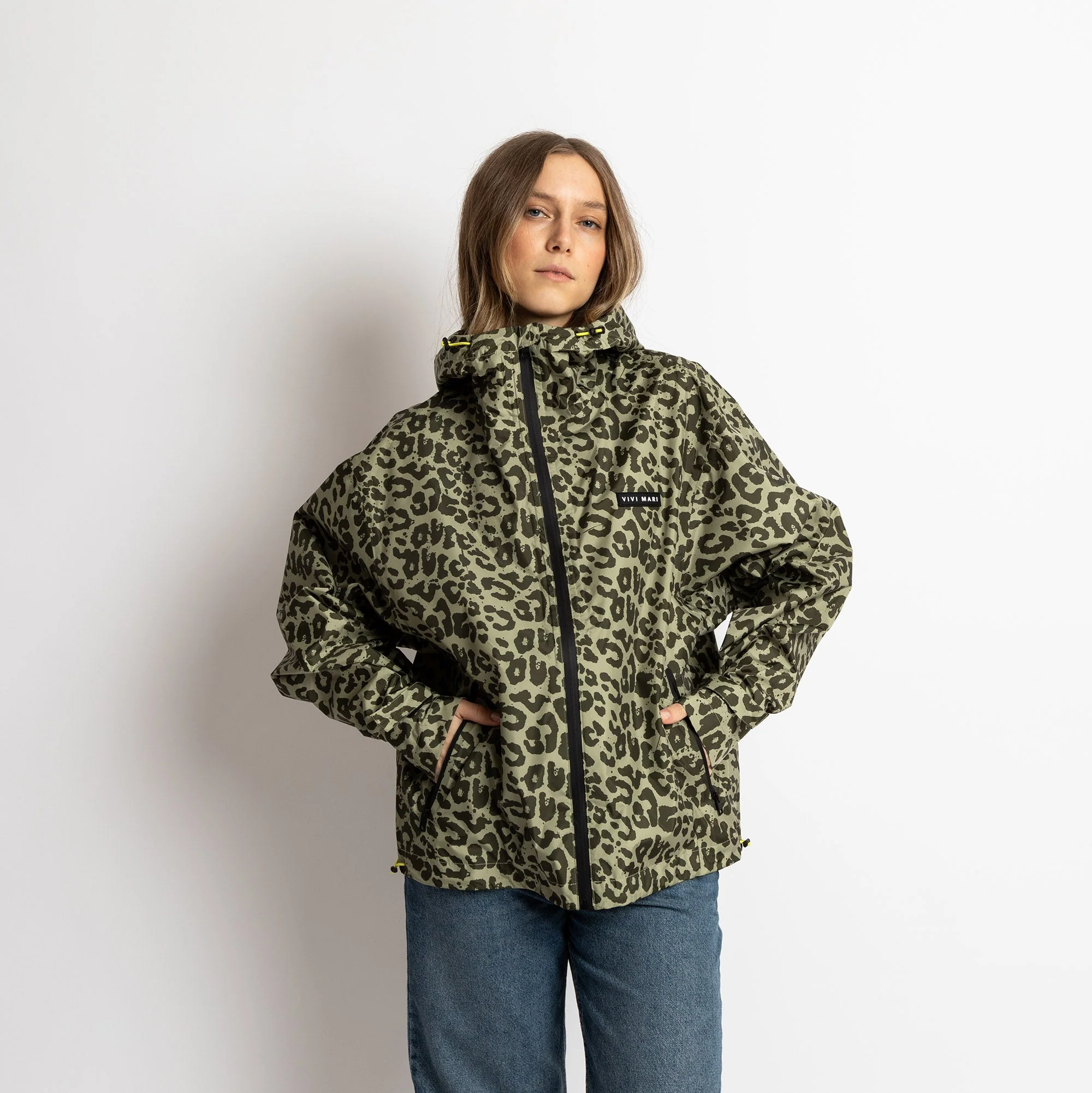 Rain Jacket leo splashes olive/pale olive - Image 18