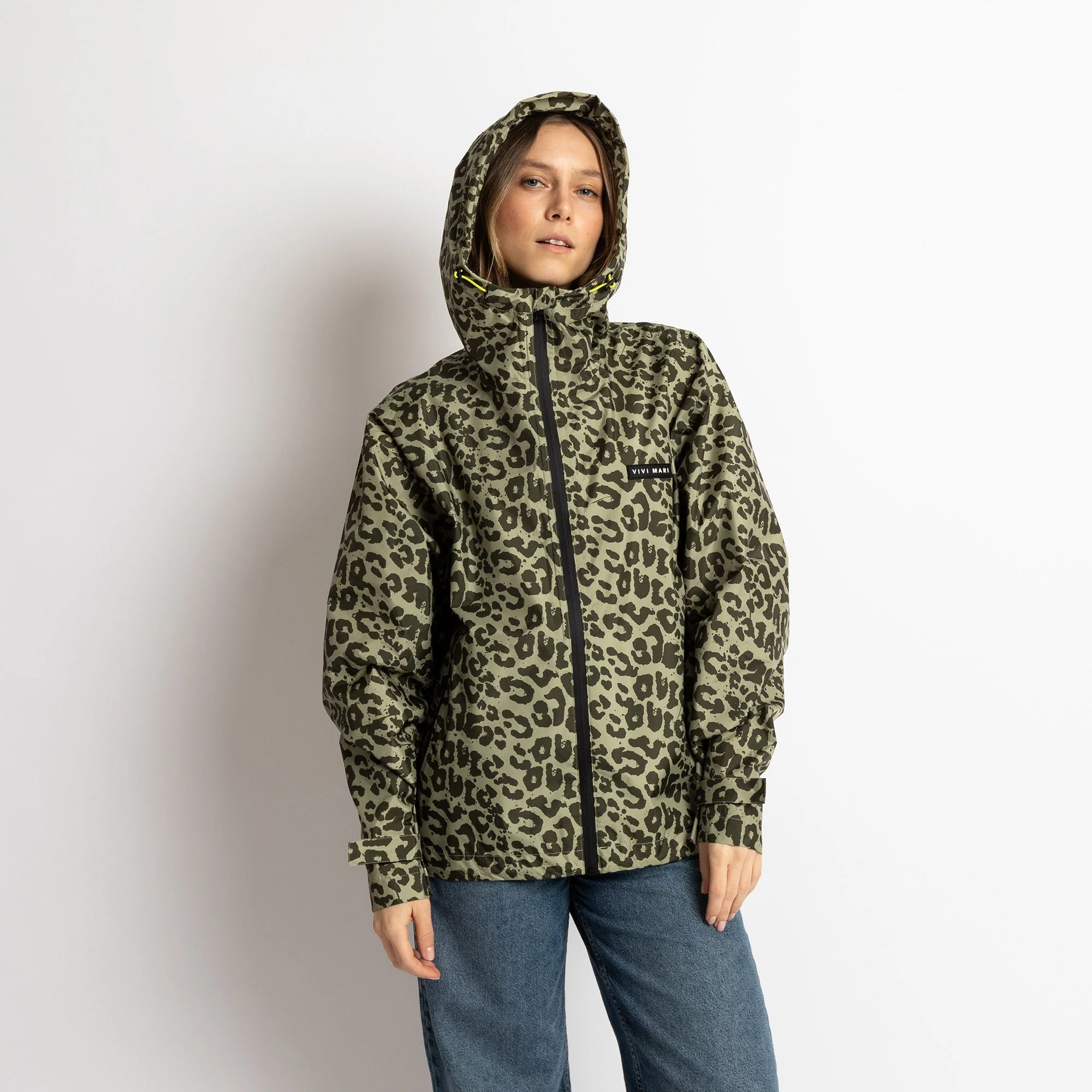 Rain Jacket leo splashes olive/pale olive - Image 19
