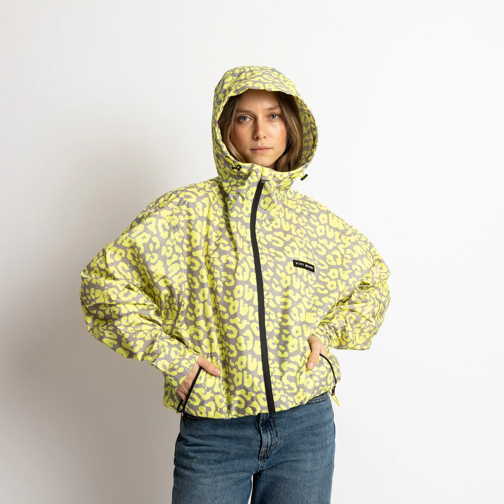 Rain Jacket leo splashes yellow/grey - Image 3