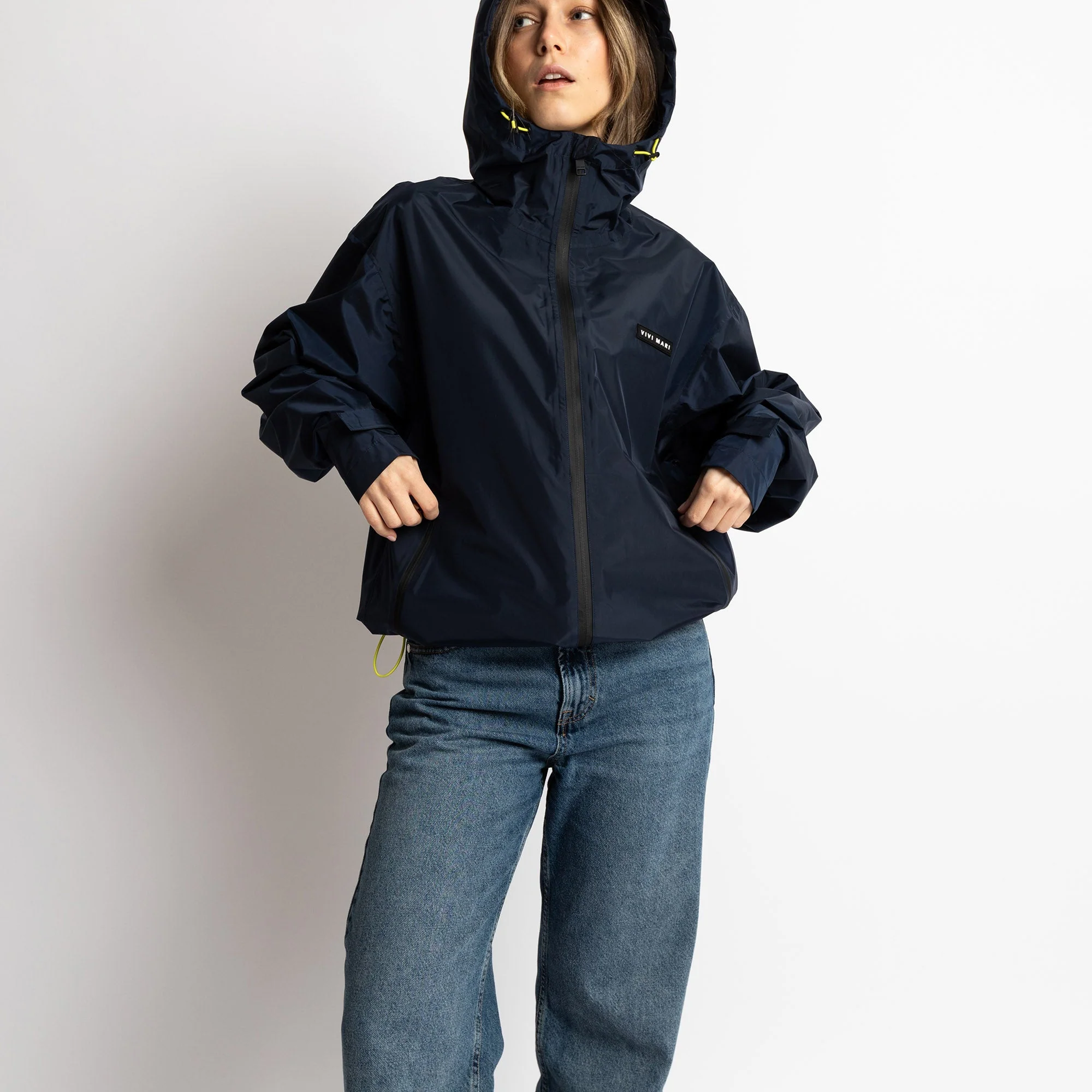 Rain Jacket solid navy - Image 3