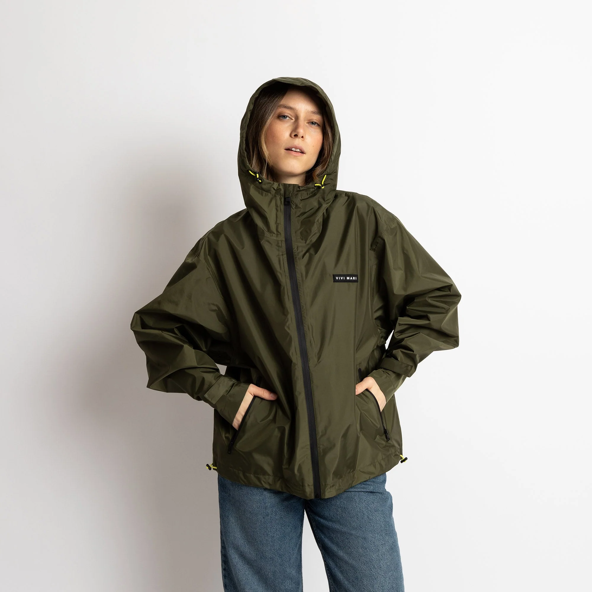 Rain Jacket solid olive - Image 18