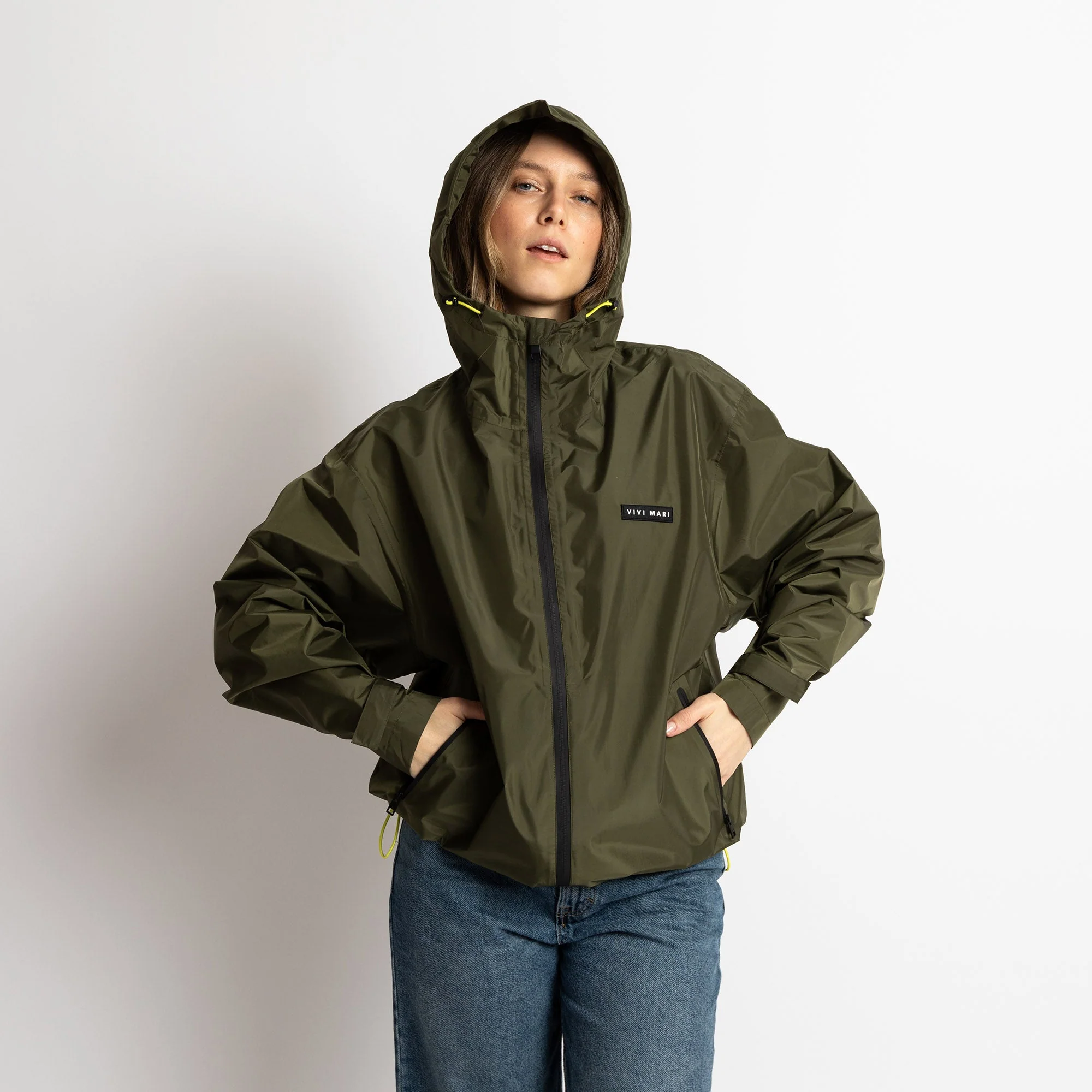 Rain Jacket solid olive - Image 3