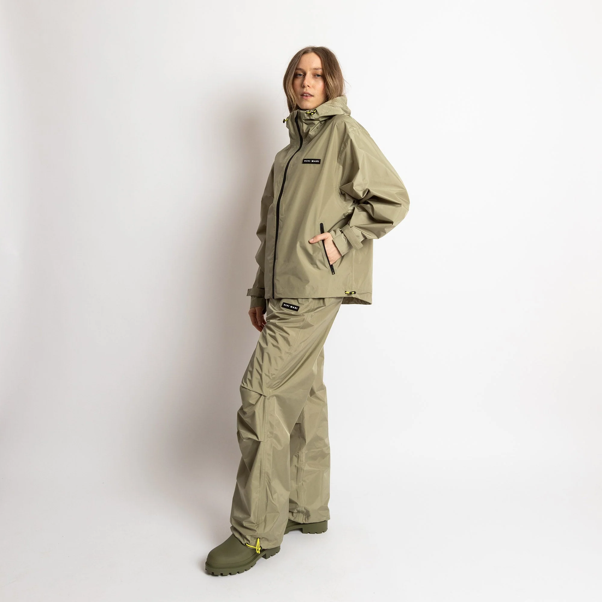 Rain Jacket solid pale olive - Image 12