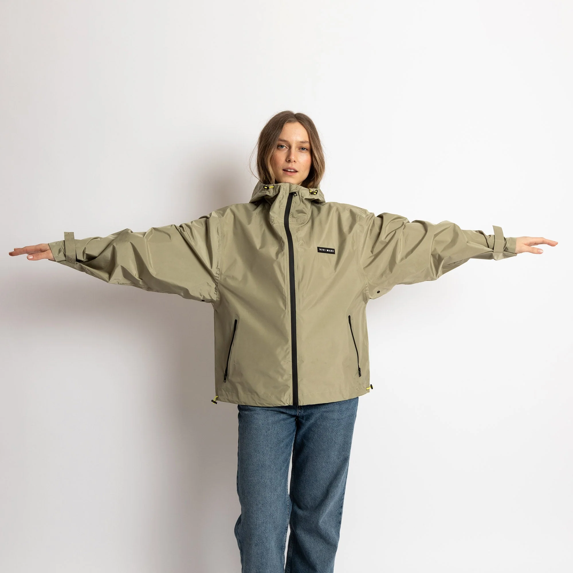 Rain Jacket solid pale olive - Image 15