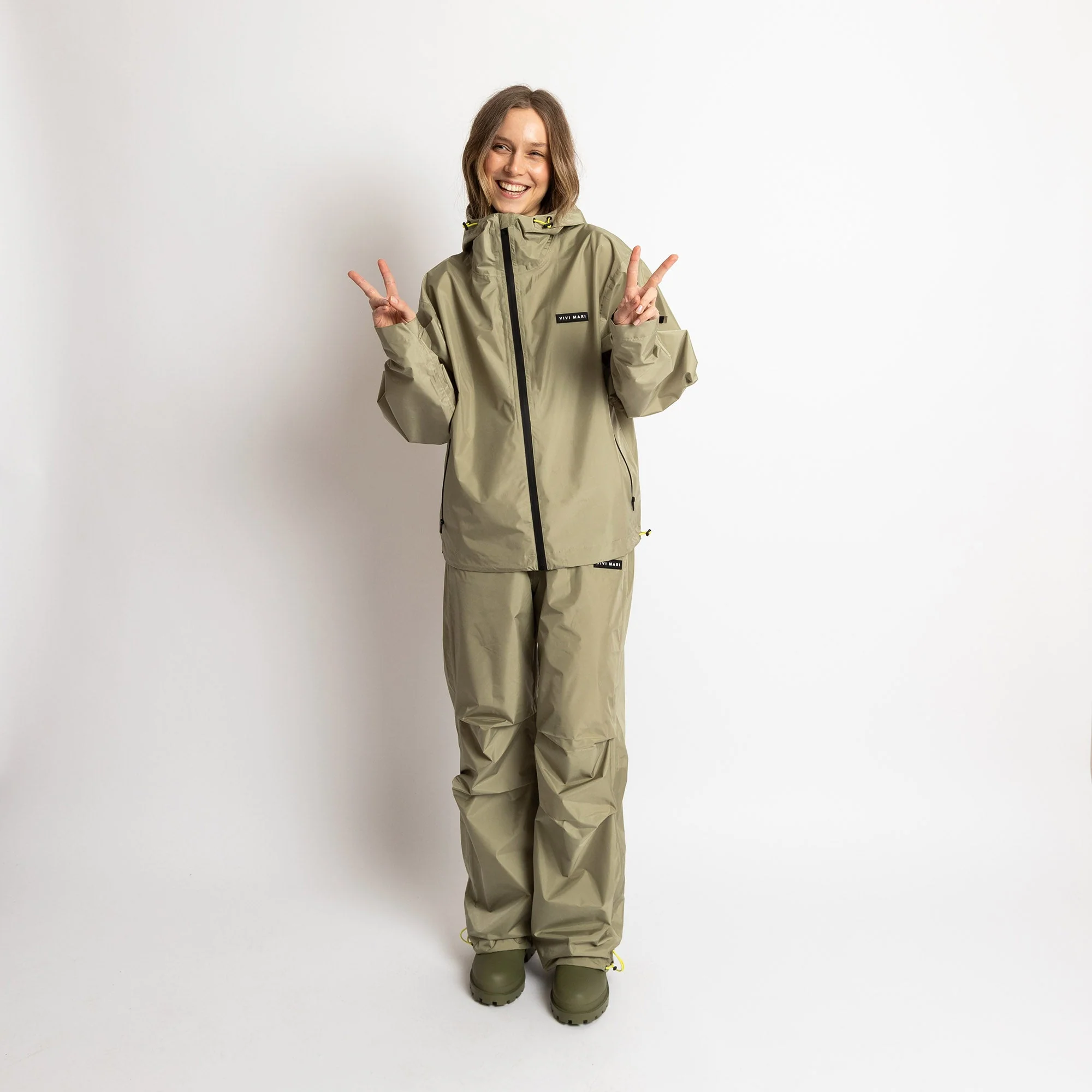 Rain Jacket solid pale olive - Image 16