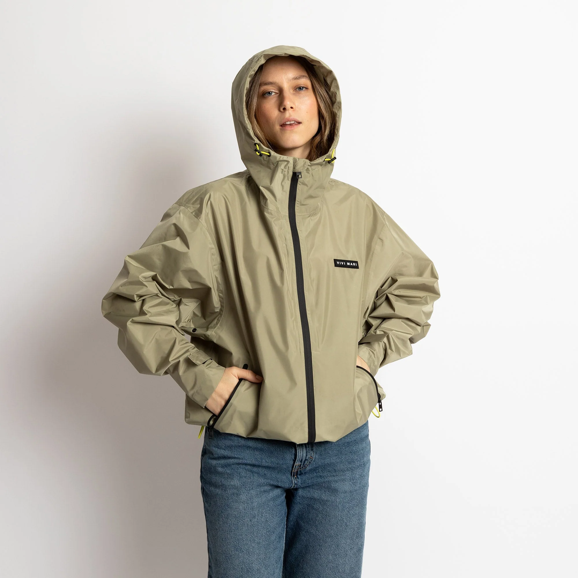 Rain Jacket solid pale olive - Image 3