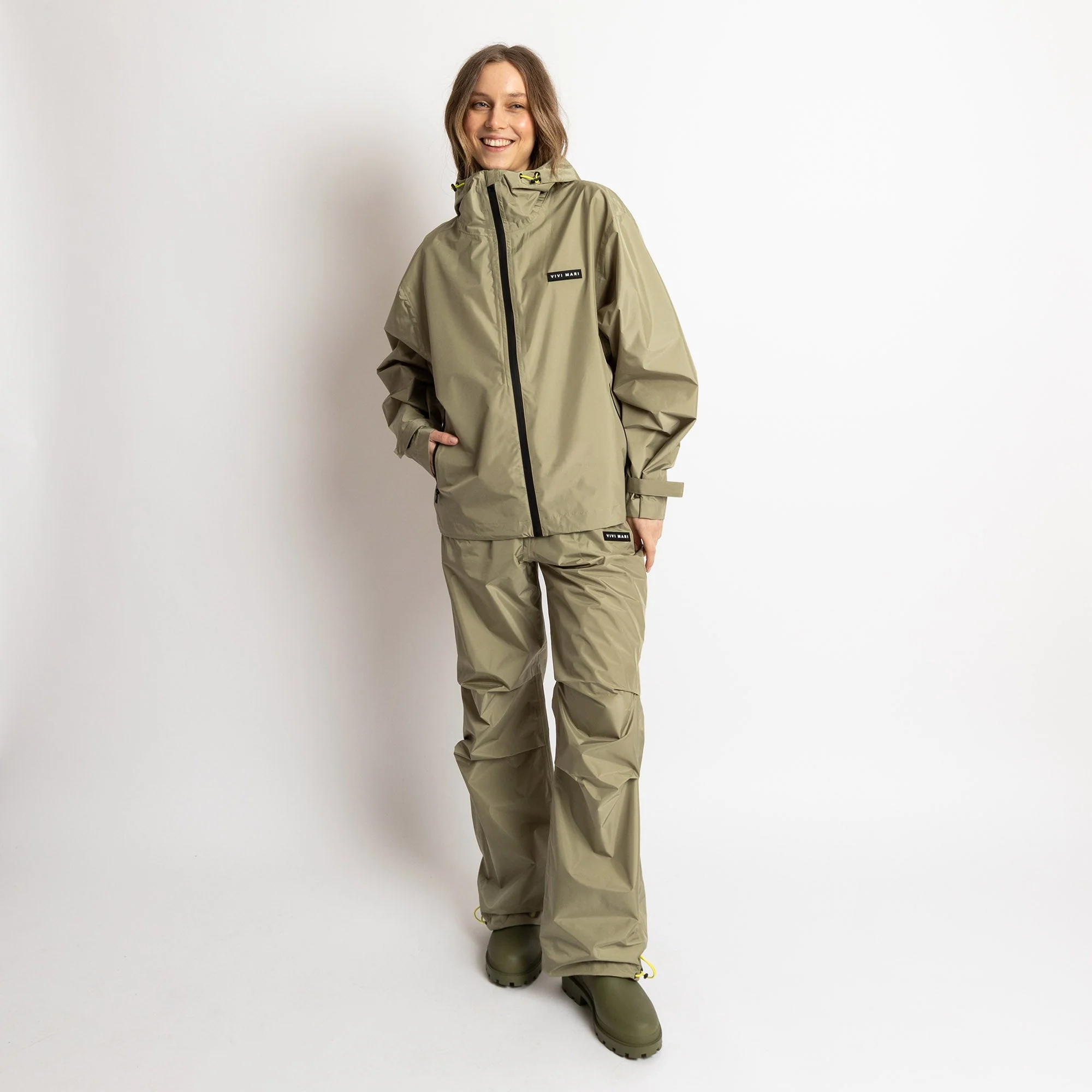 Rain Jacket solid pale olive - Image 4