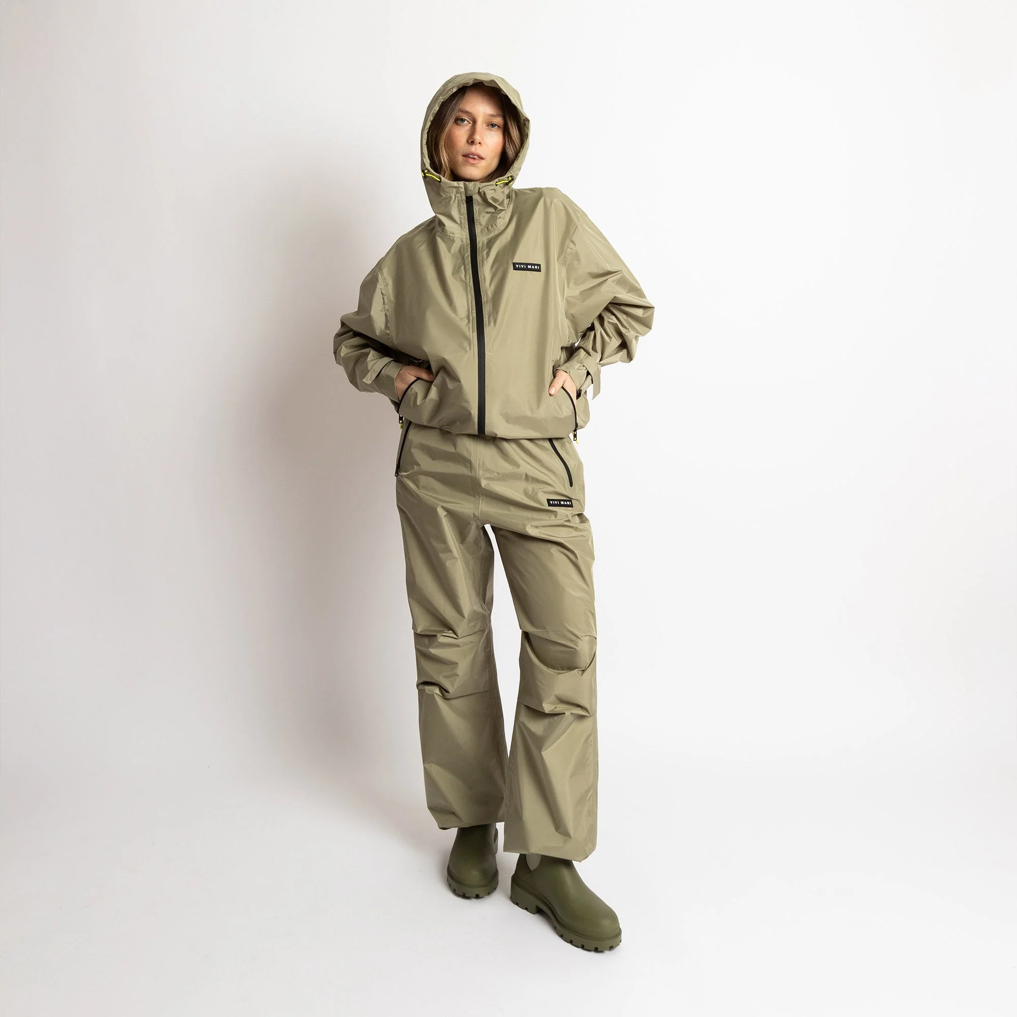 Rain Jacket solid pale olive - Image 5