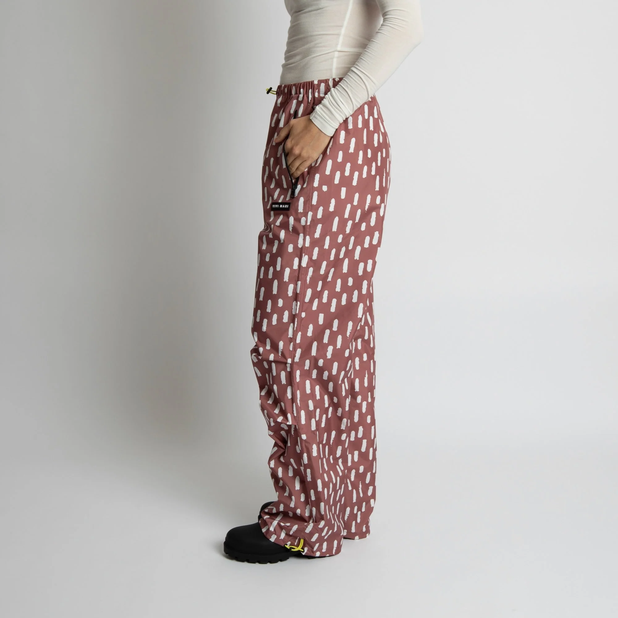 Rain Pants drops mauve/white - Image 5