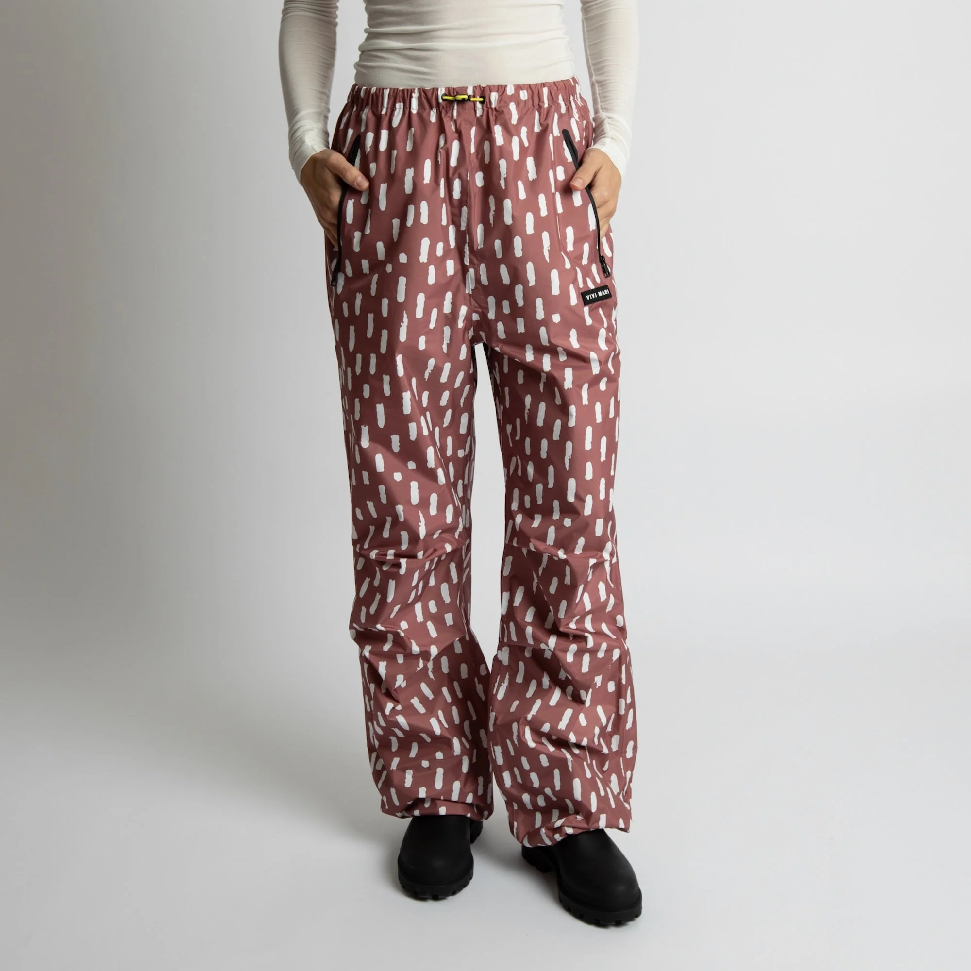 Rain Pants drops mauve/white - Image 8
