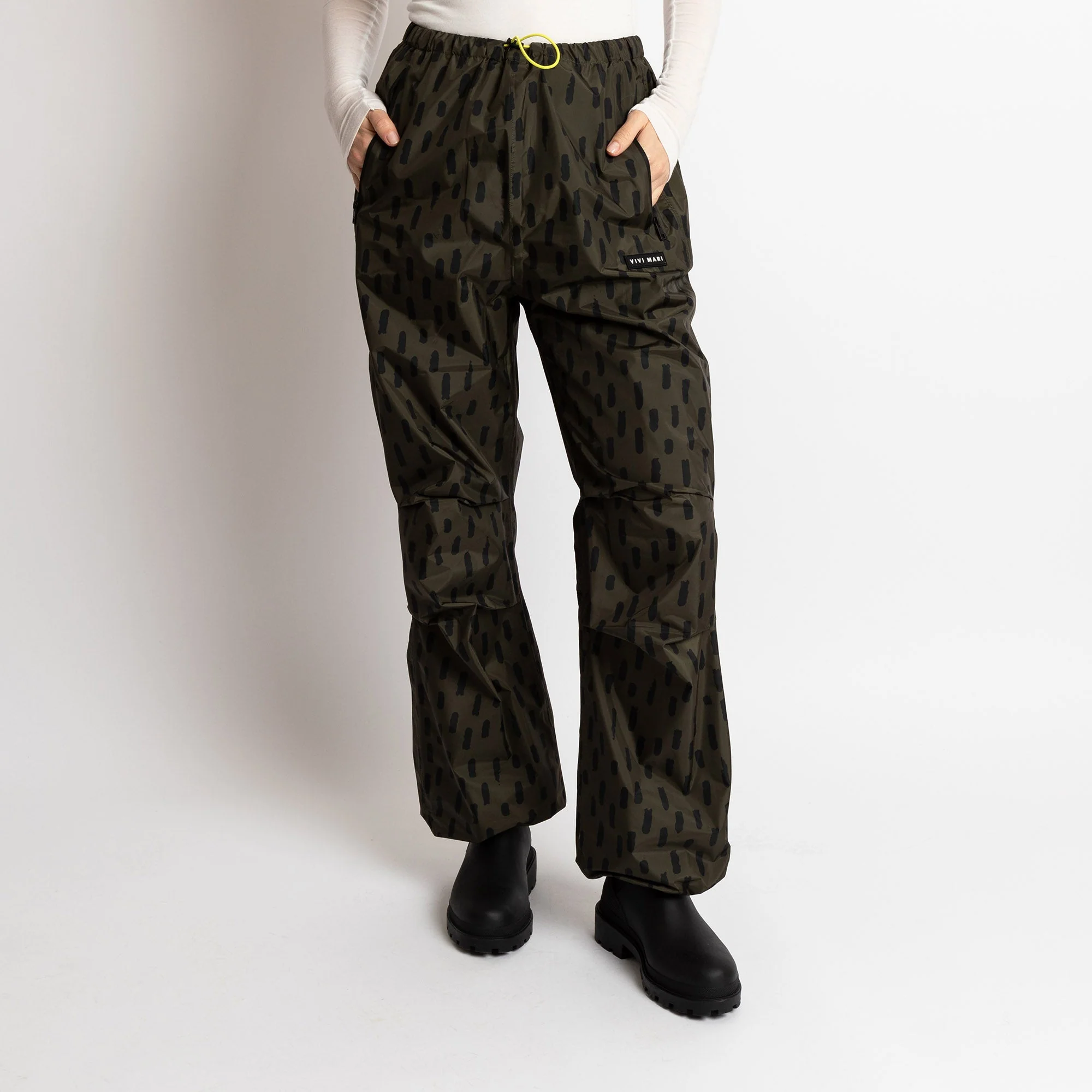 Rain Pants drops olive/black - Image 6
