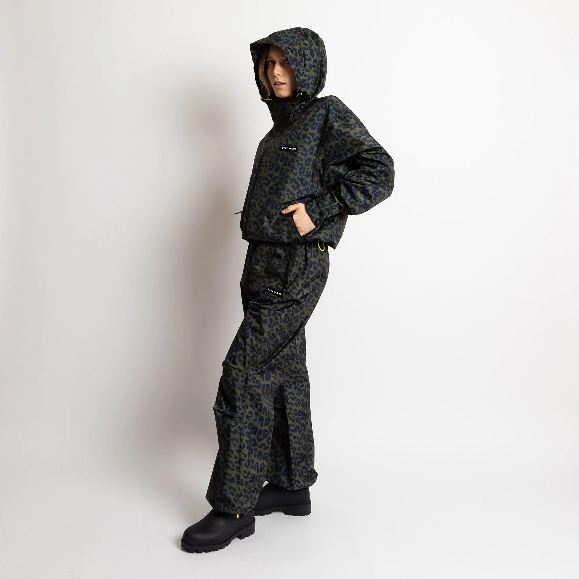 Rain Pants leo splashes navy/olive - Image 10