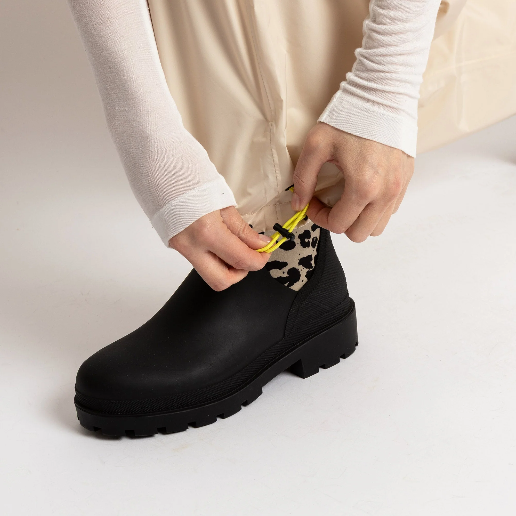 Rainboots short black/leo black-sand - Image 13
