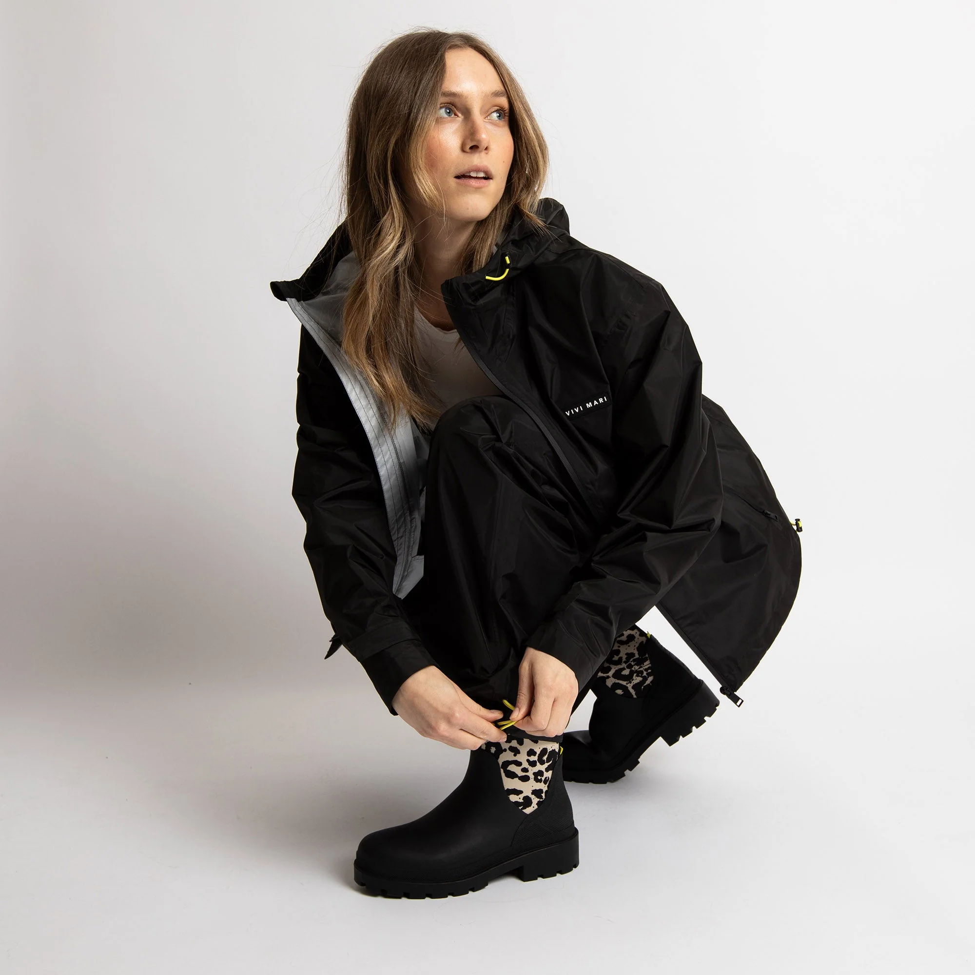 Rainboots short black/leo black-sand - Image 14