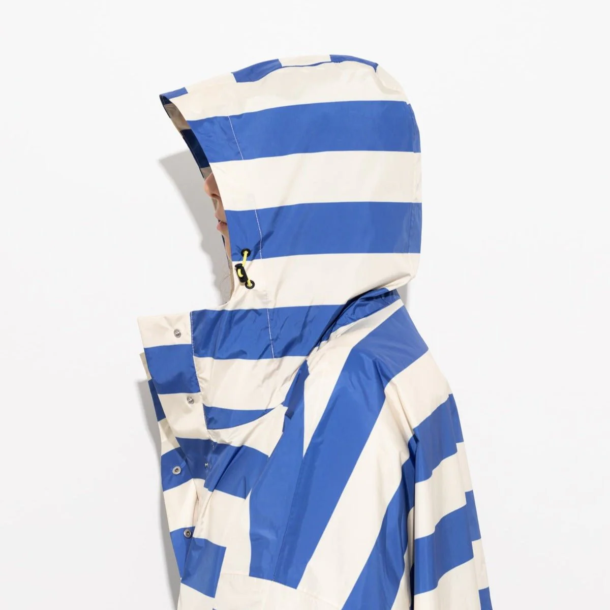 Raincoat bold stripes - blue/sand - Image 5