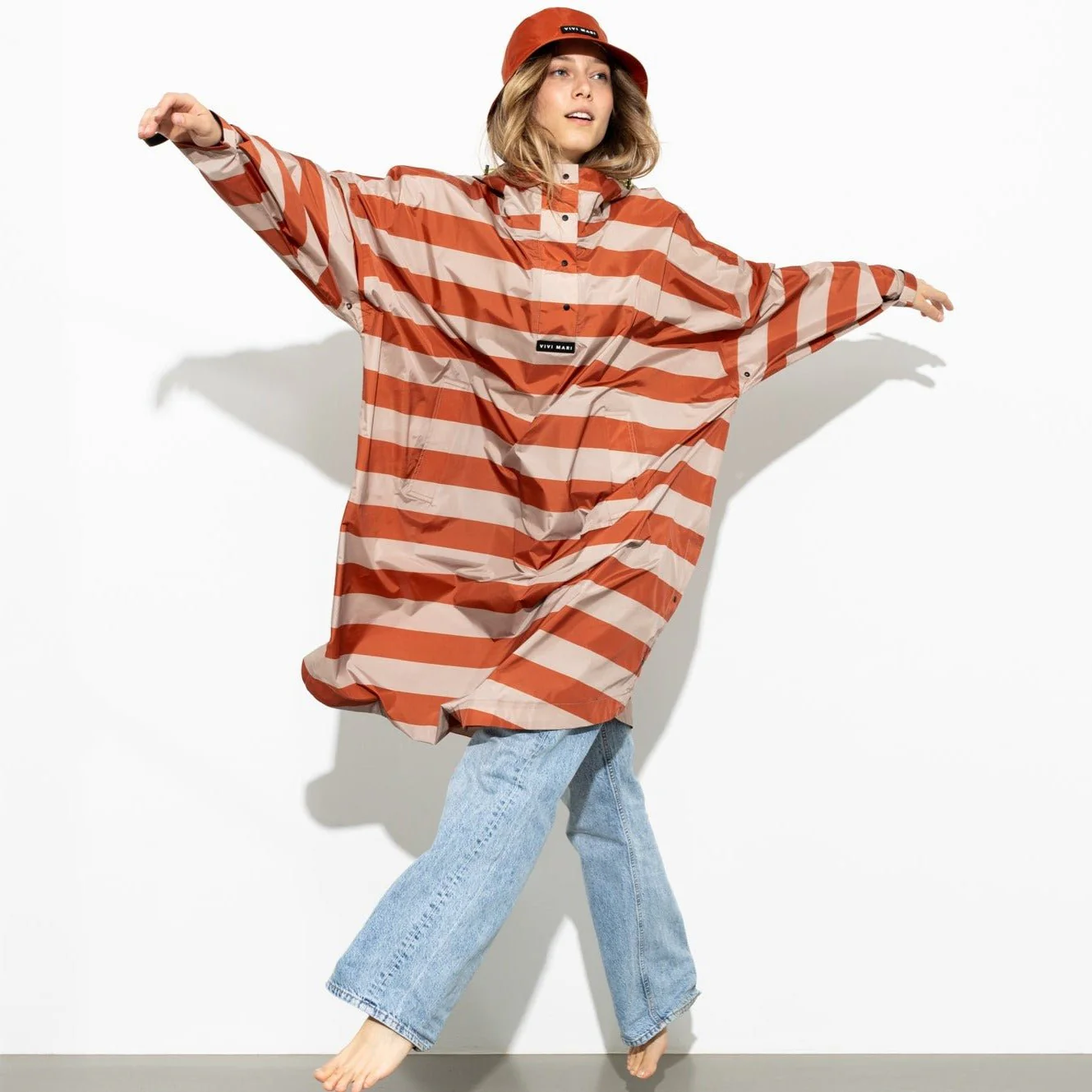 Raincoat bold stripes - cinnamon/latte - Image 14