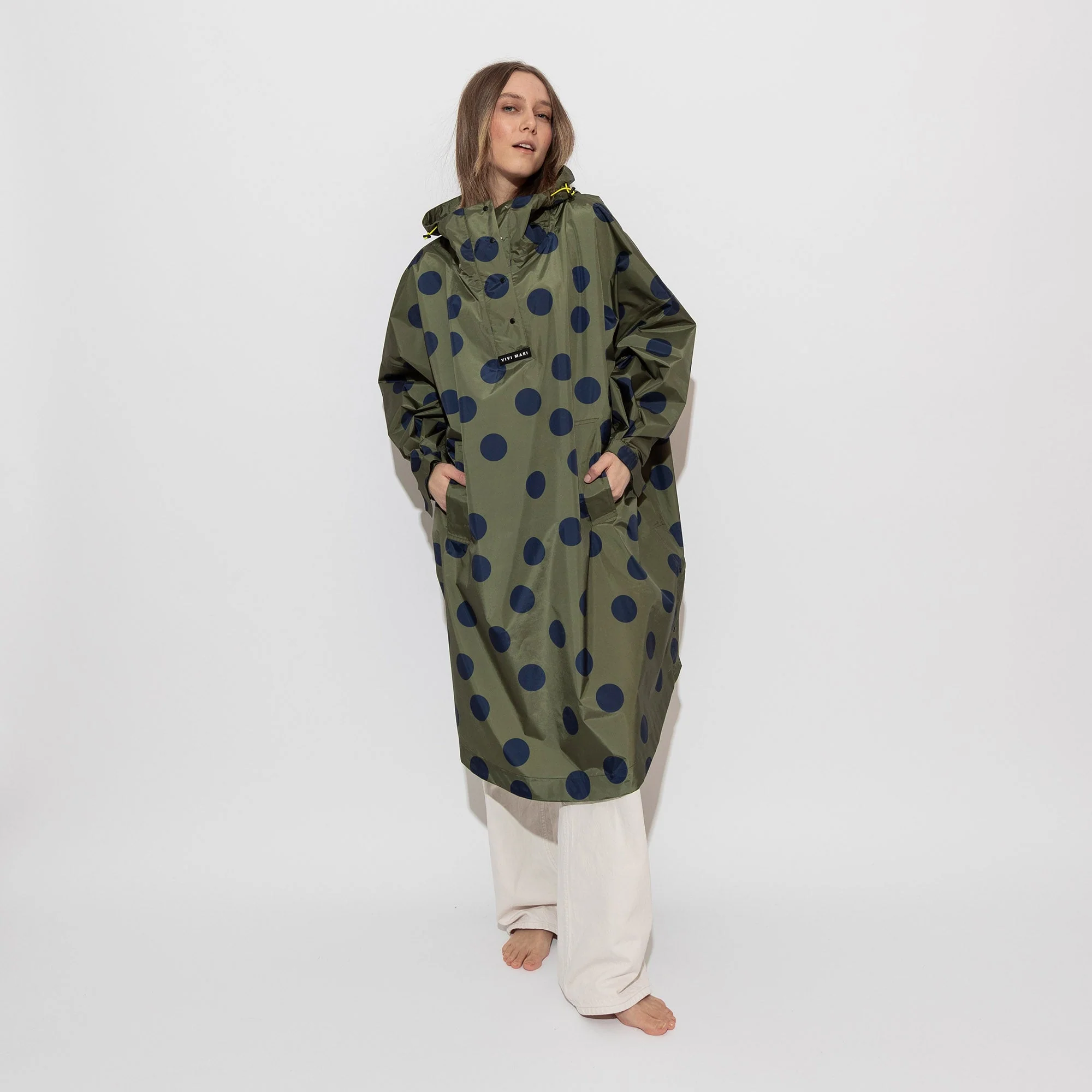 Raincoat dots olive/navy - Image 12