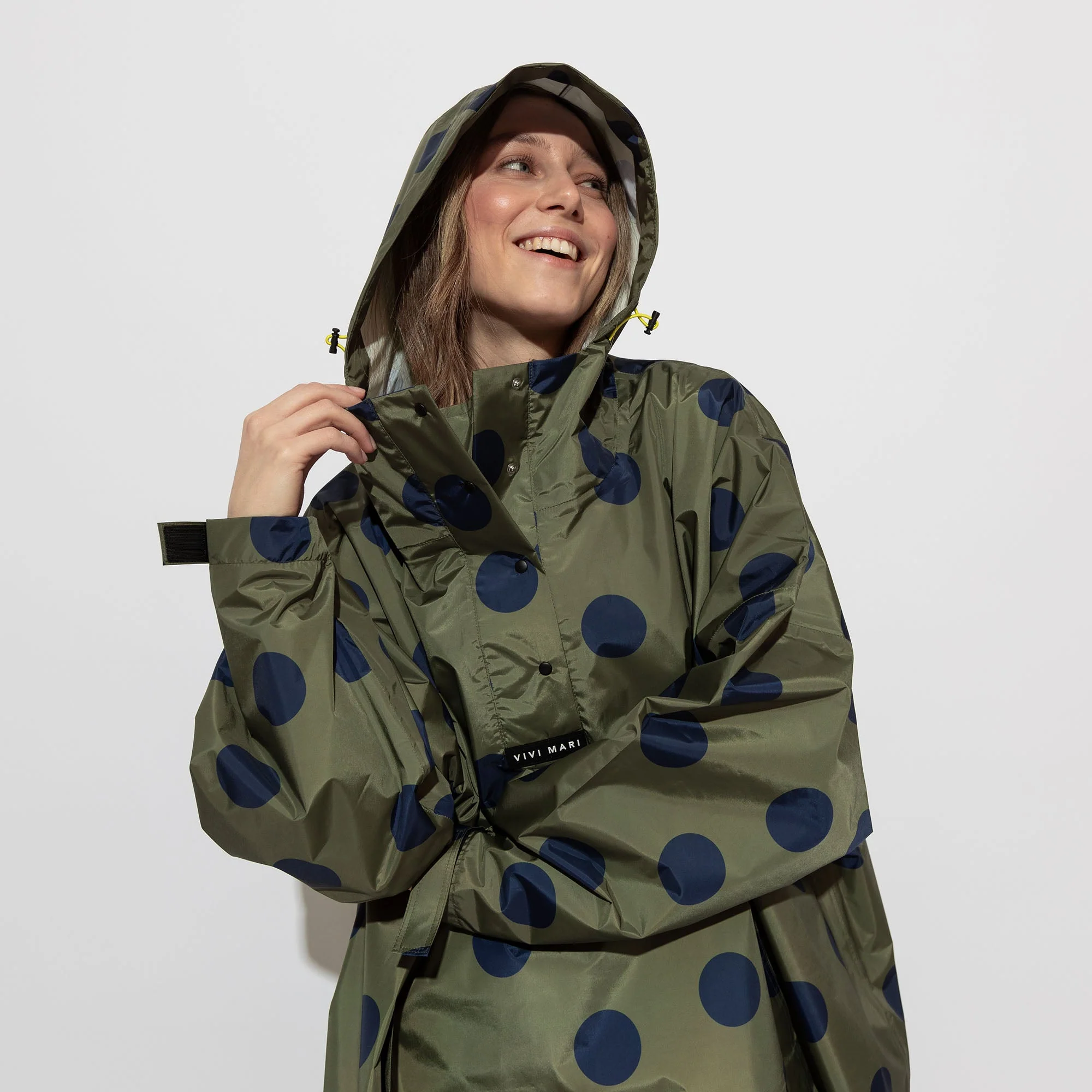 Raincoat dots olive/navy - Image 2