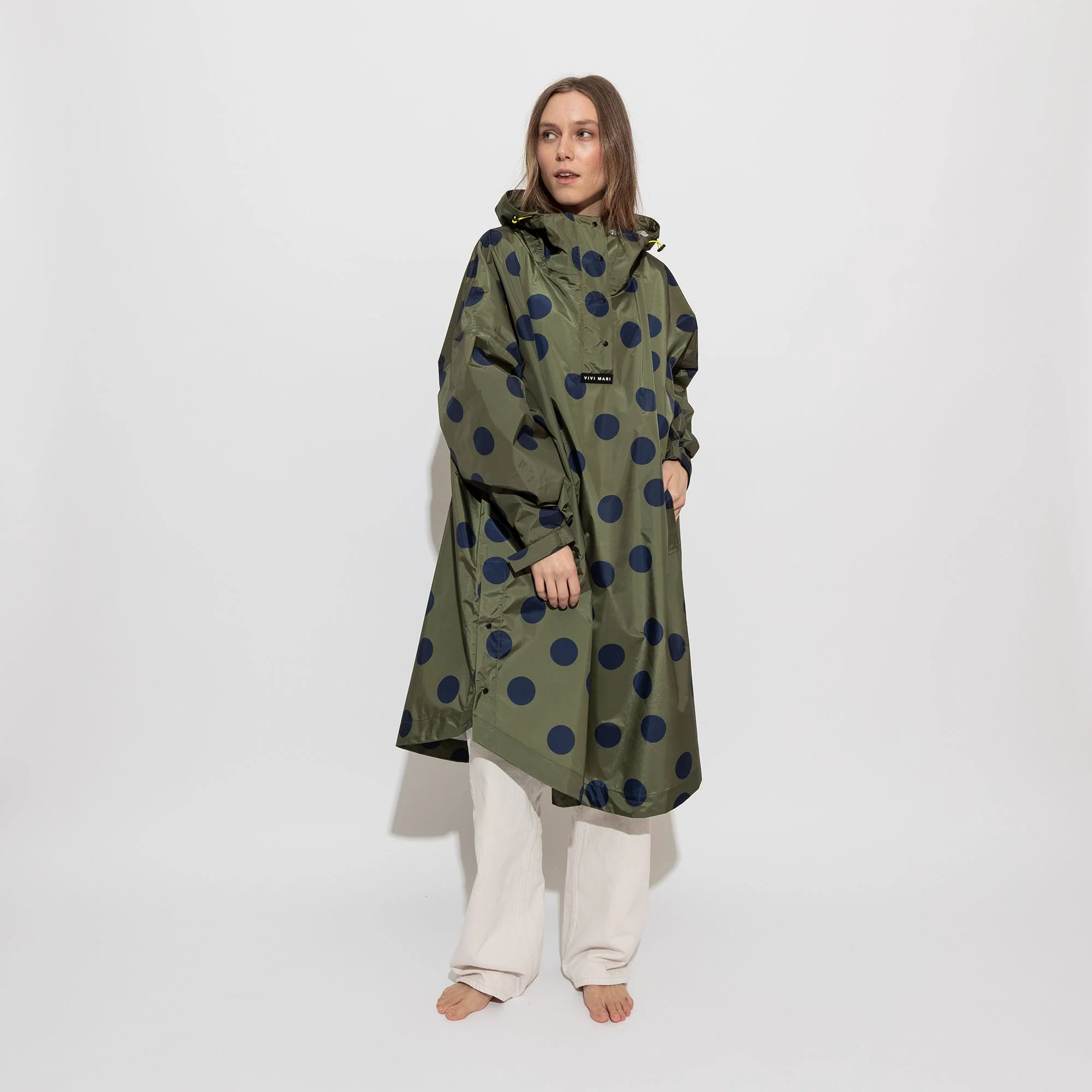 Raincoat dots olive/navy - Image 3