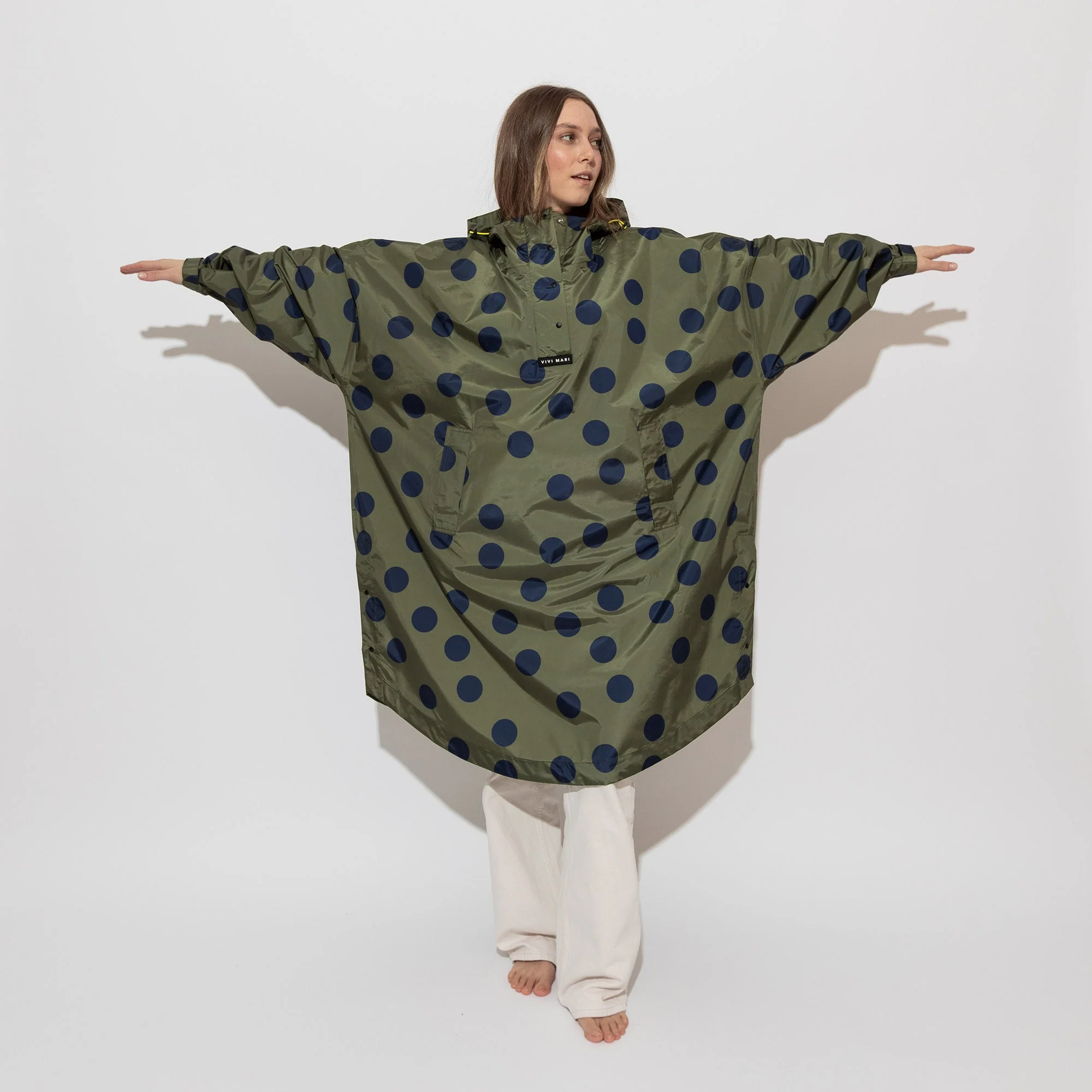 Raincoat dots olive/navy - Image 8