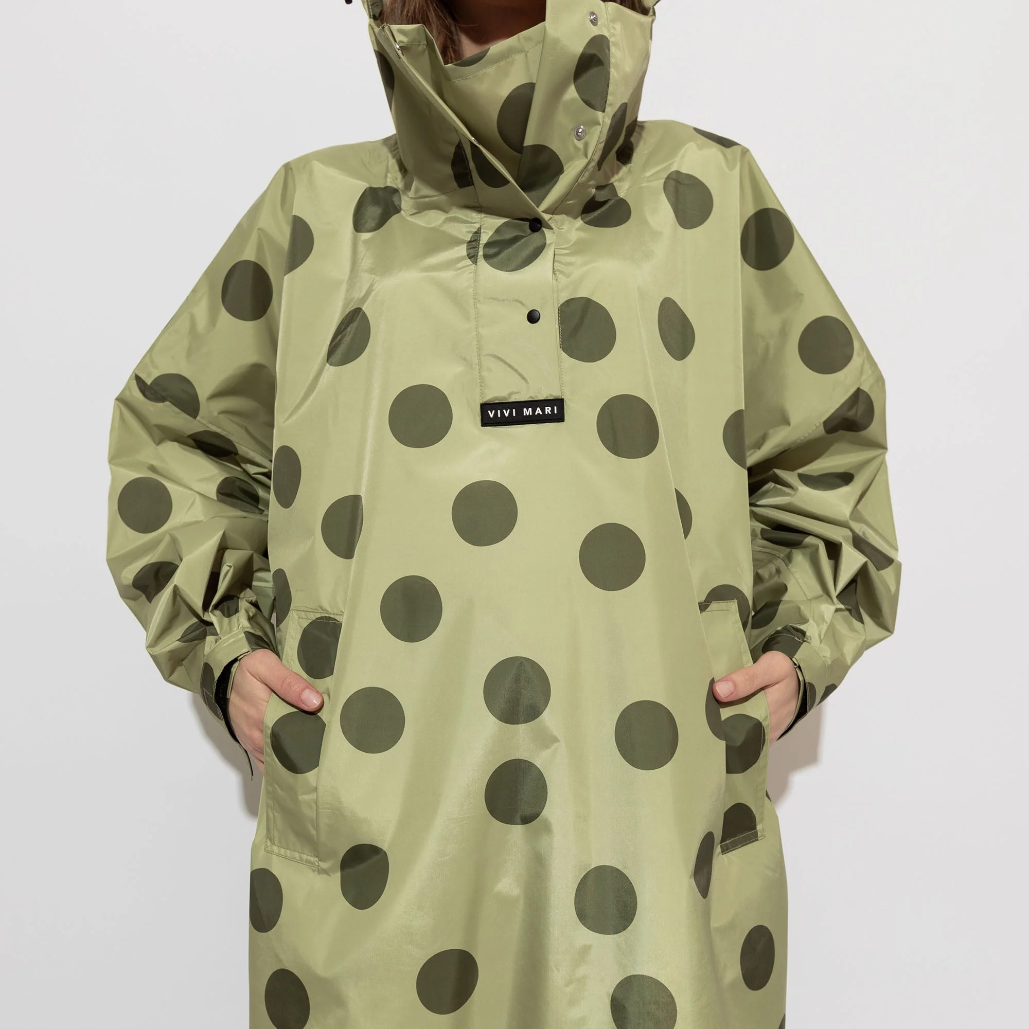 Raincoat dots pale olive/olive - Image 11