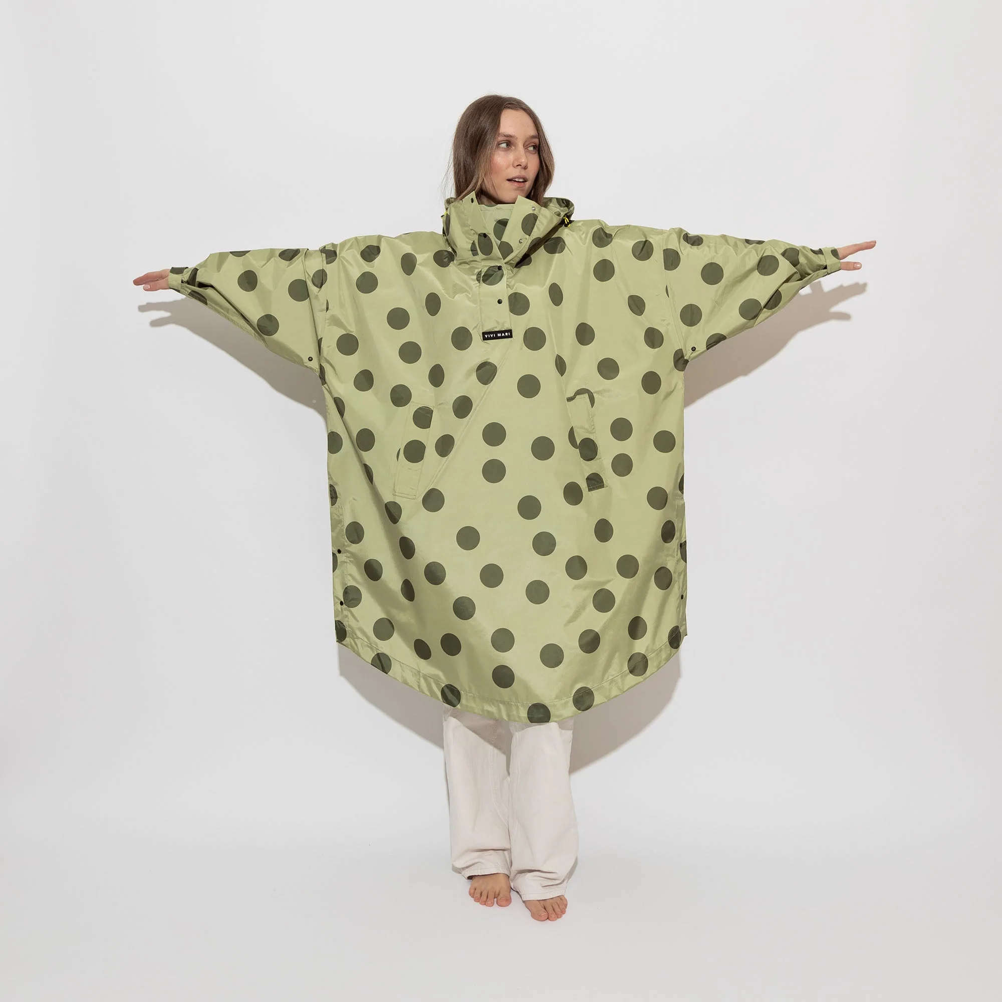 Raincoat dots pale olive/olive - Image 8