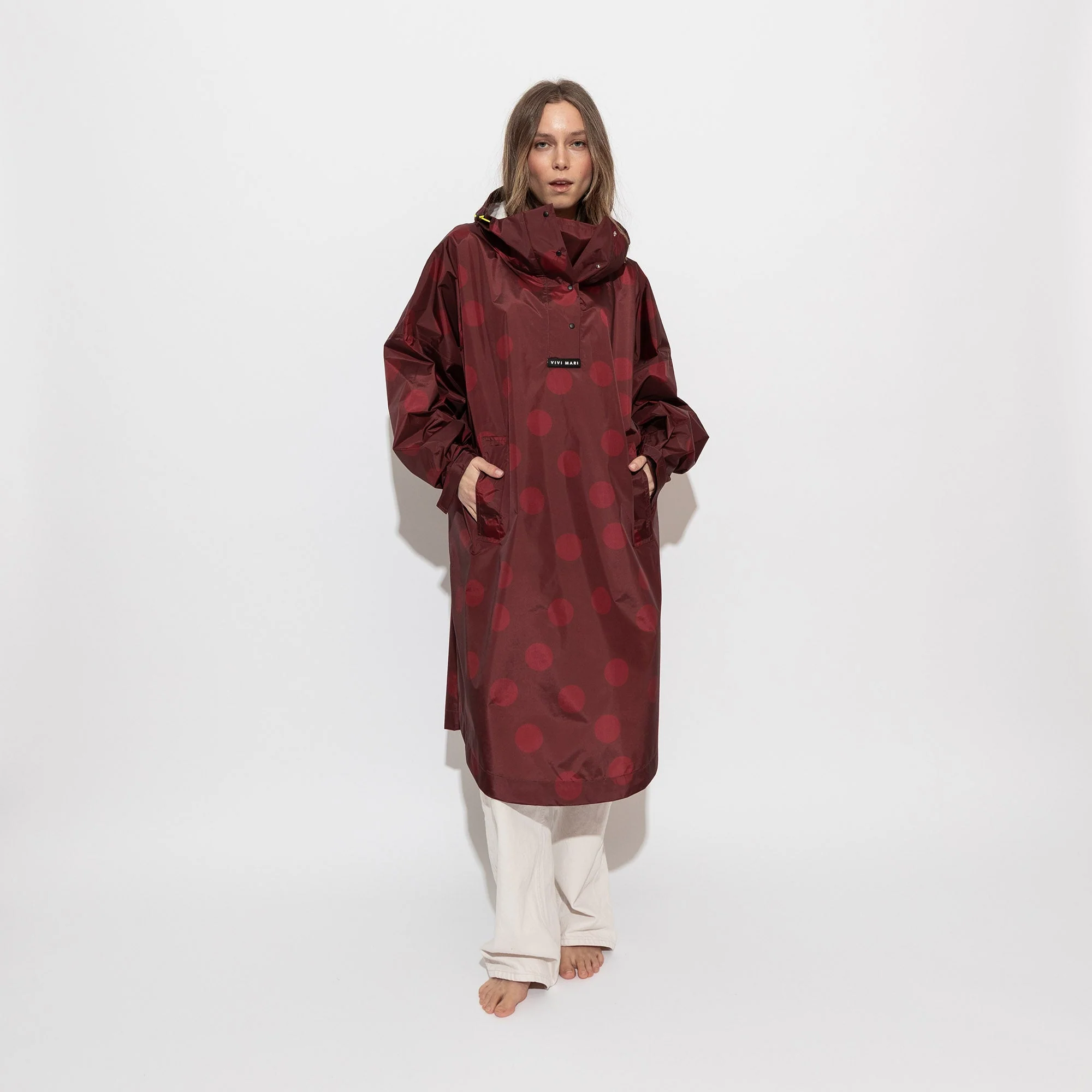 Raincoat dots wine red/red - Image 10