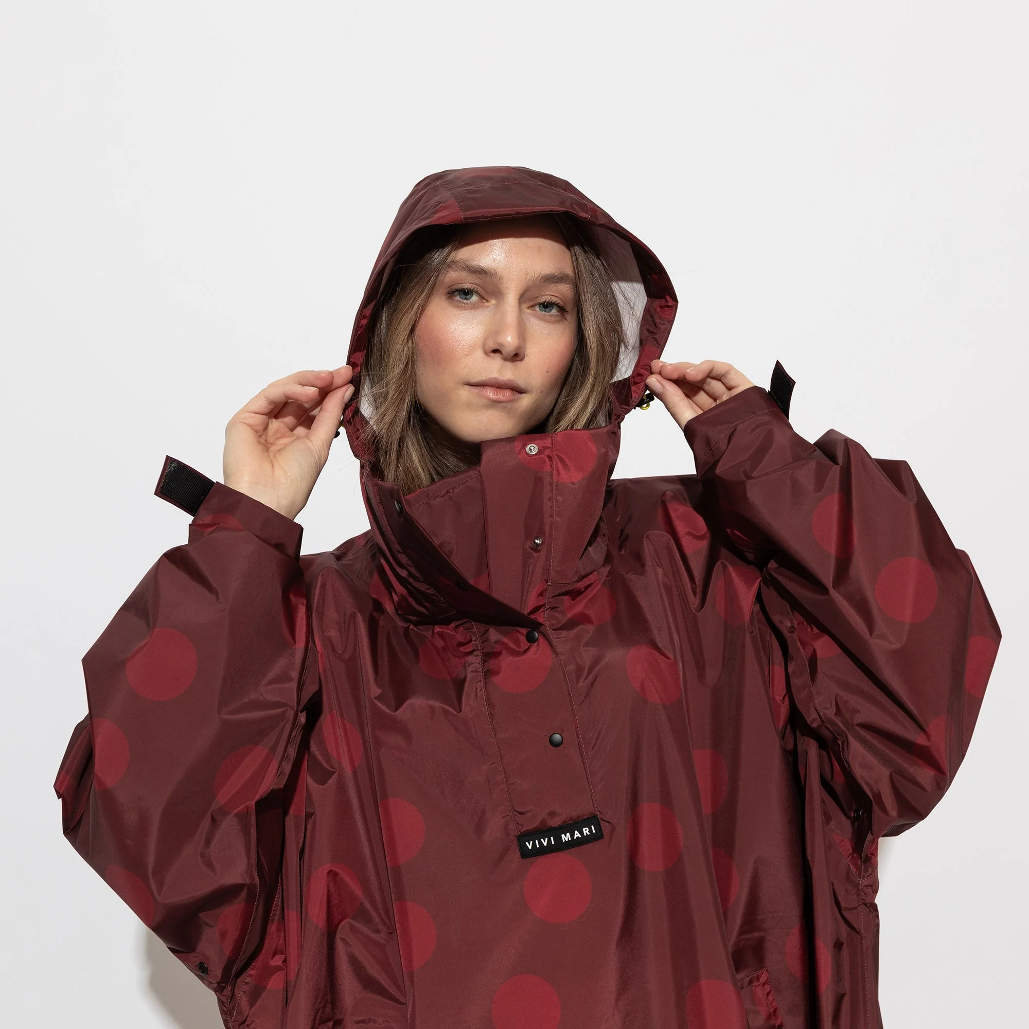 Raincoat dots wine red/red - Image 2