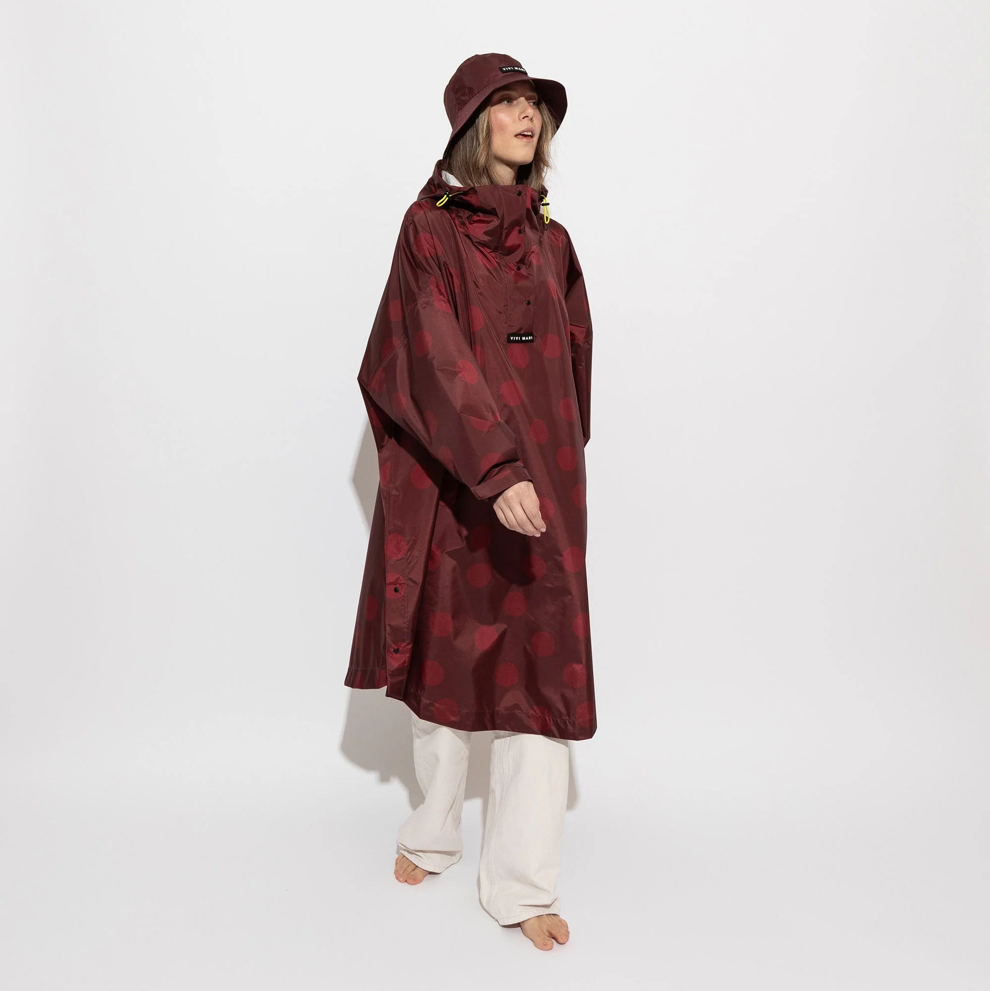 Raincoat dots wine red/red - Image 3
