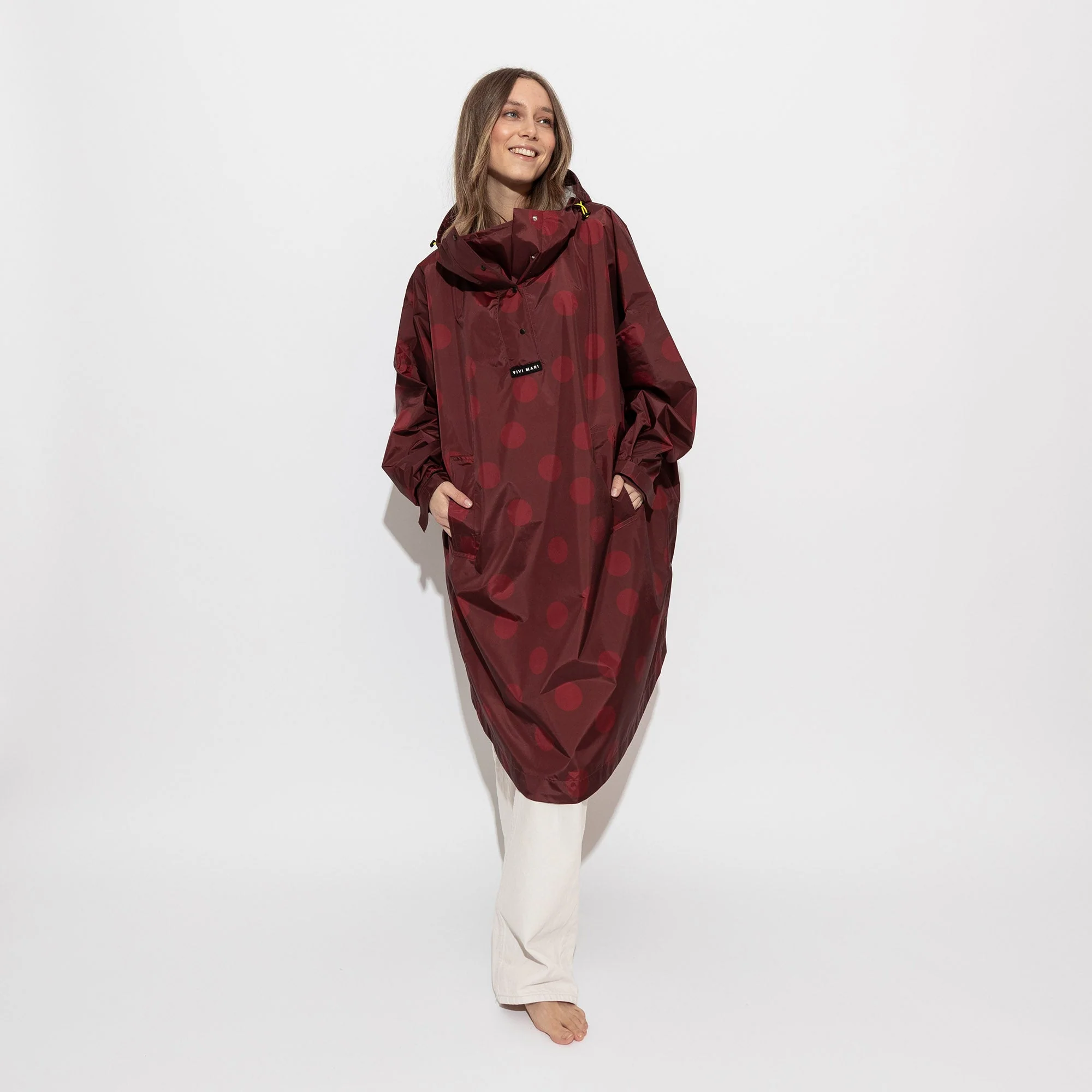 Raincoat dots wine red/red - Image 5