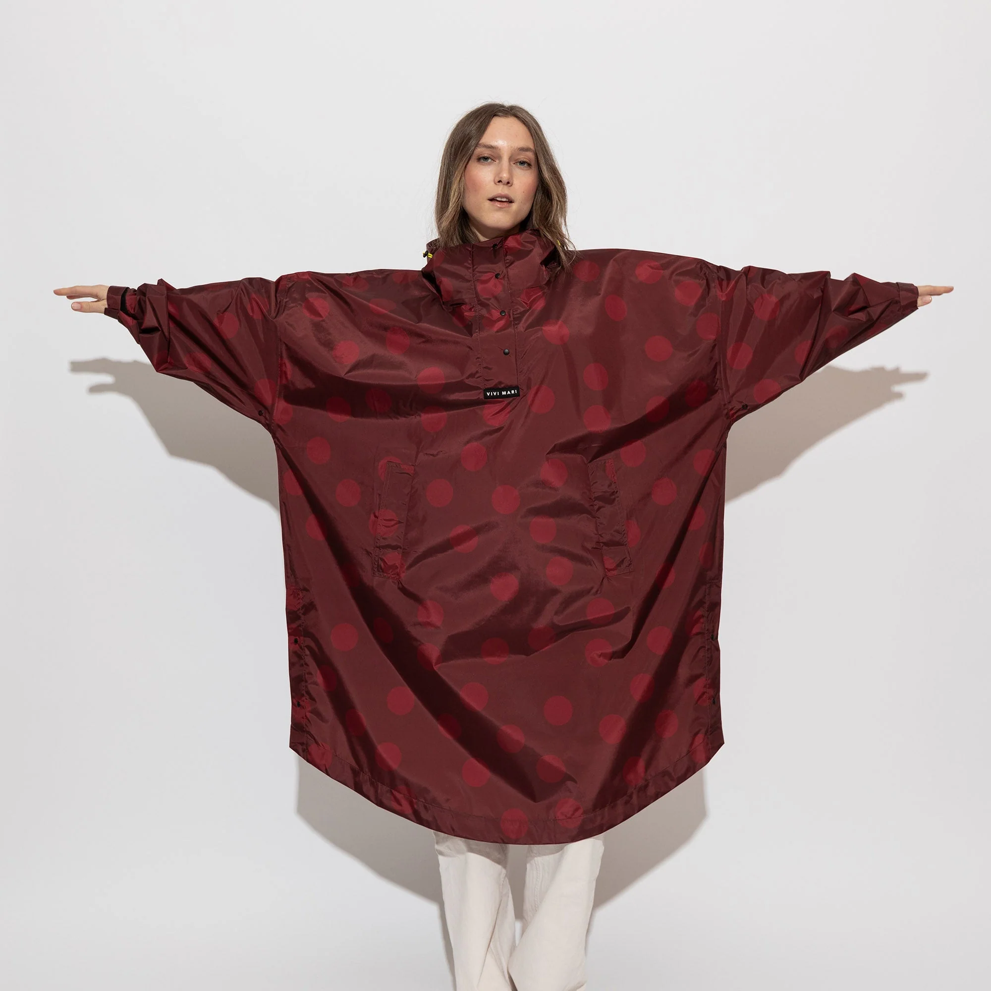 Raincoat dots wine red/red - Image 9