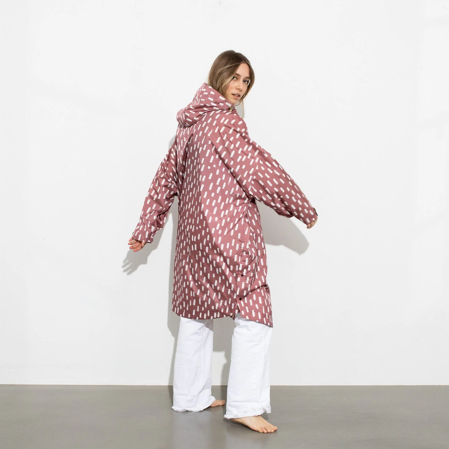 Raincoat drops mauve/white - Image 7