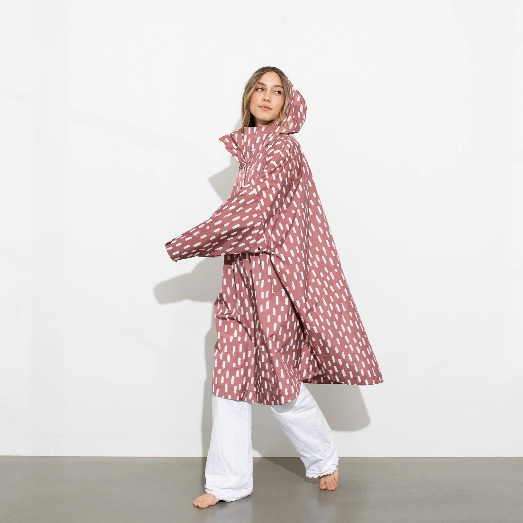 Raincoat drops mauve/white - Image 9