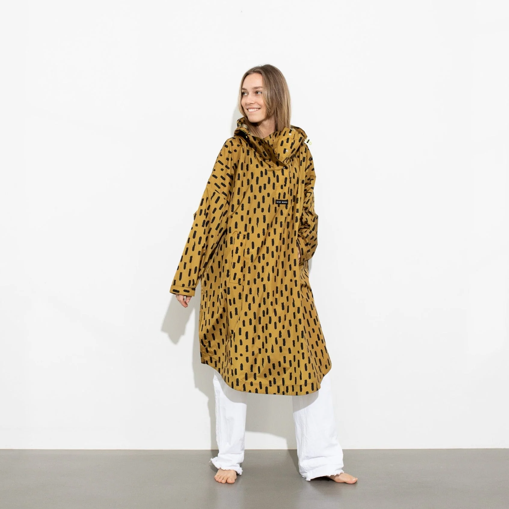 Raincoat drops mustard/black - Image 11