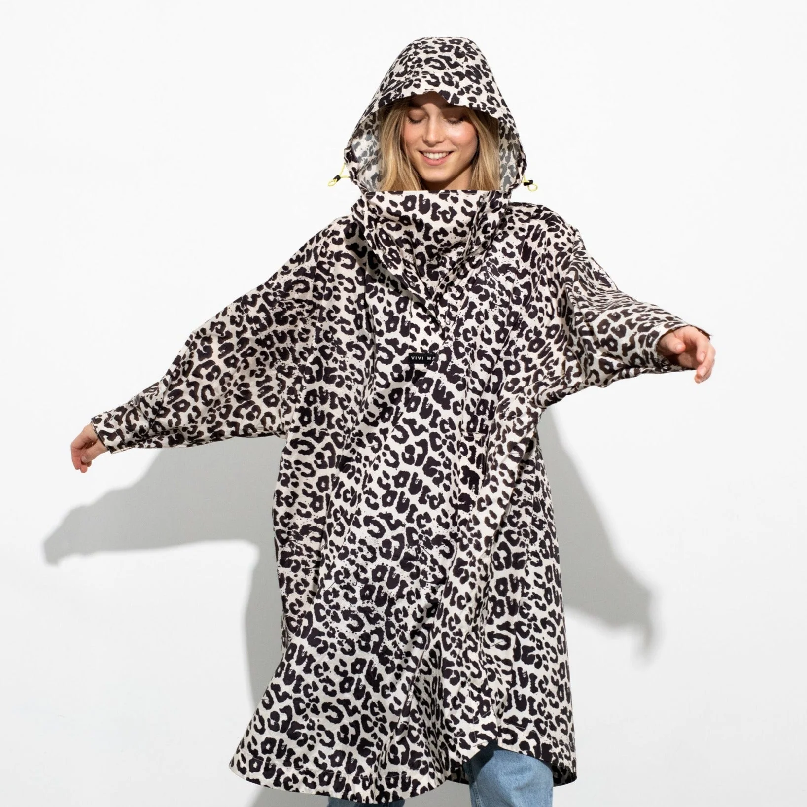 Raincoat leo splashes black/sand - Image 14