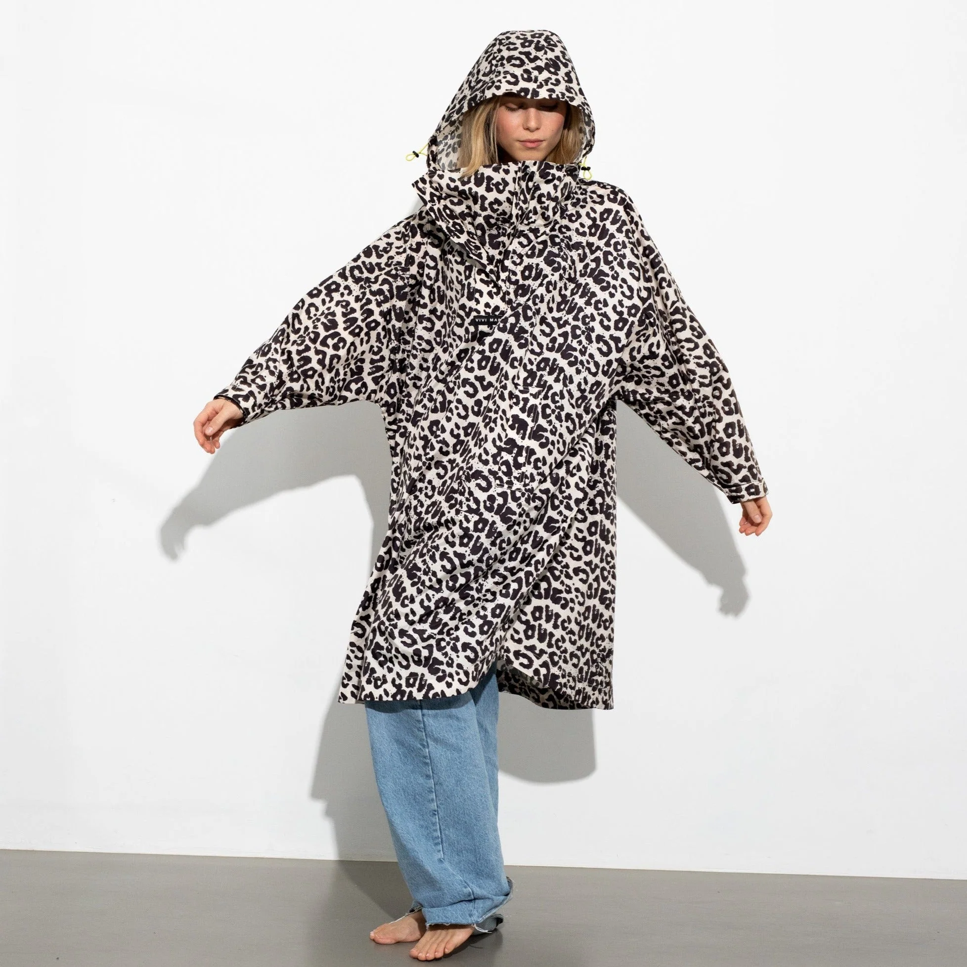 Raincoat leo splashes black/sand - Image 8