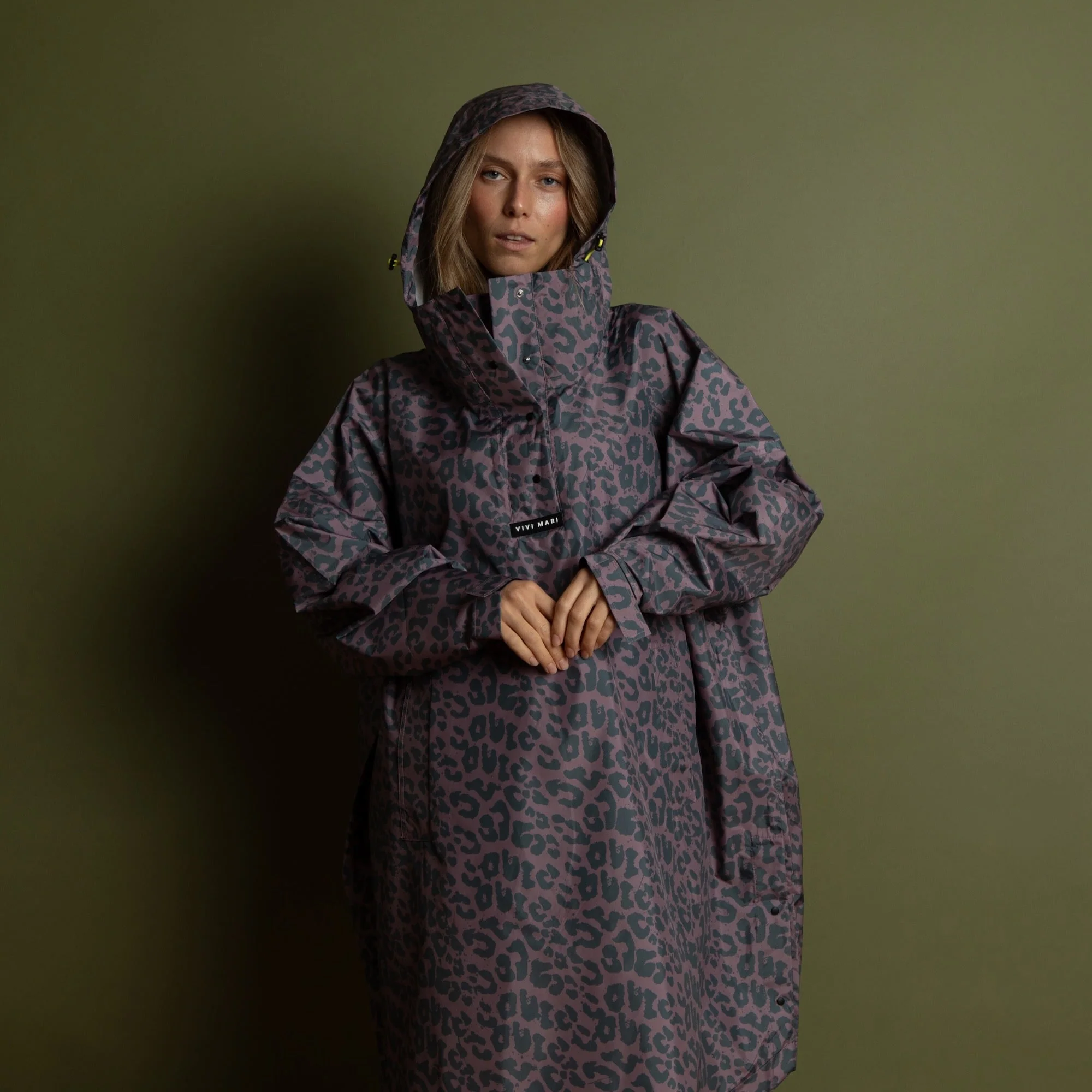 Raincoat leo splashes dark grey/ash plum - Image 2