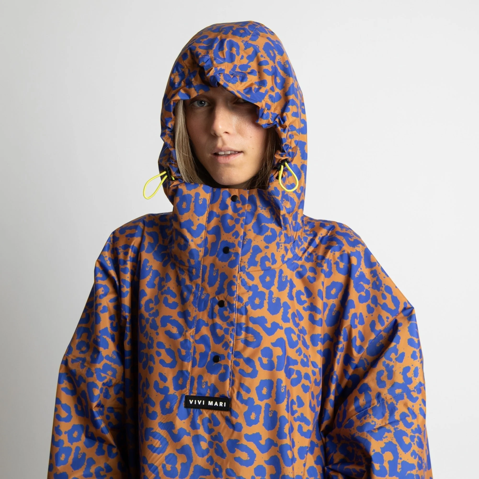 Raincoat leo splashes electric blue/caramel - Image 10