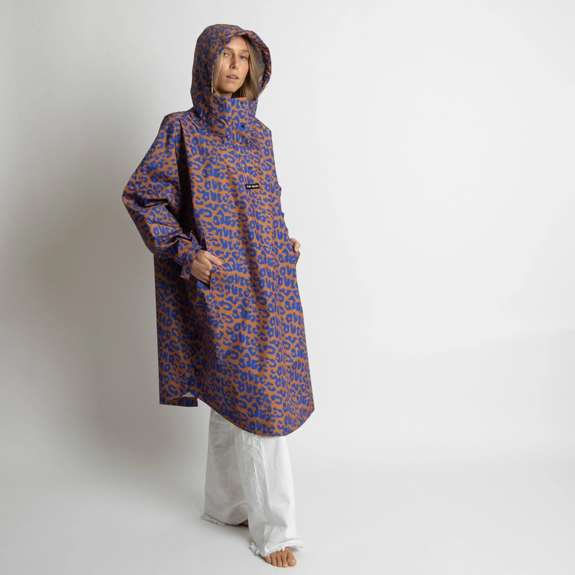 Raincoat leo splashes electric blue/caramel - Image 11