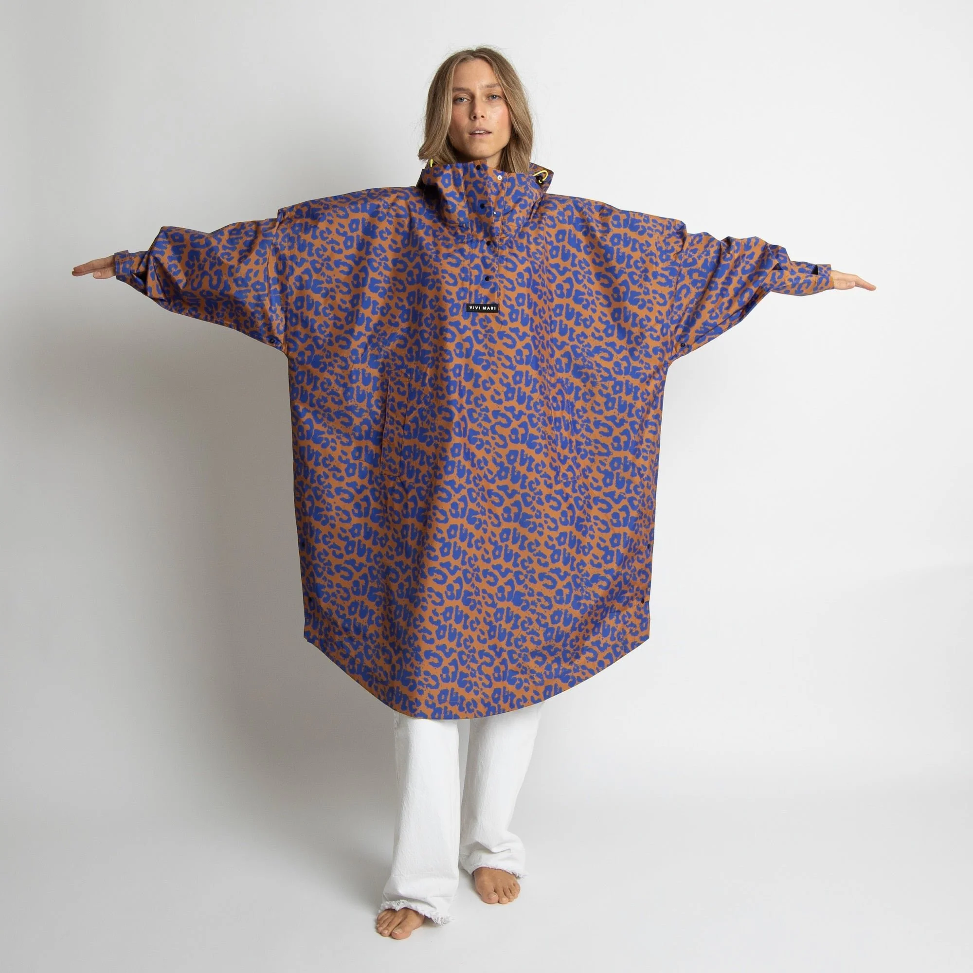 Raincoat leo splashes electric blue/caramel - Image 12