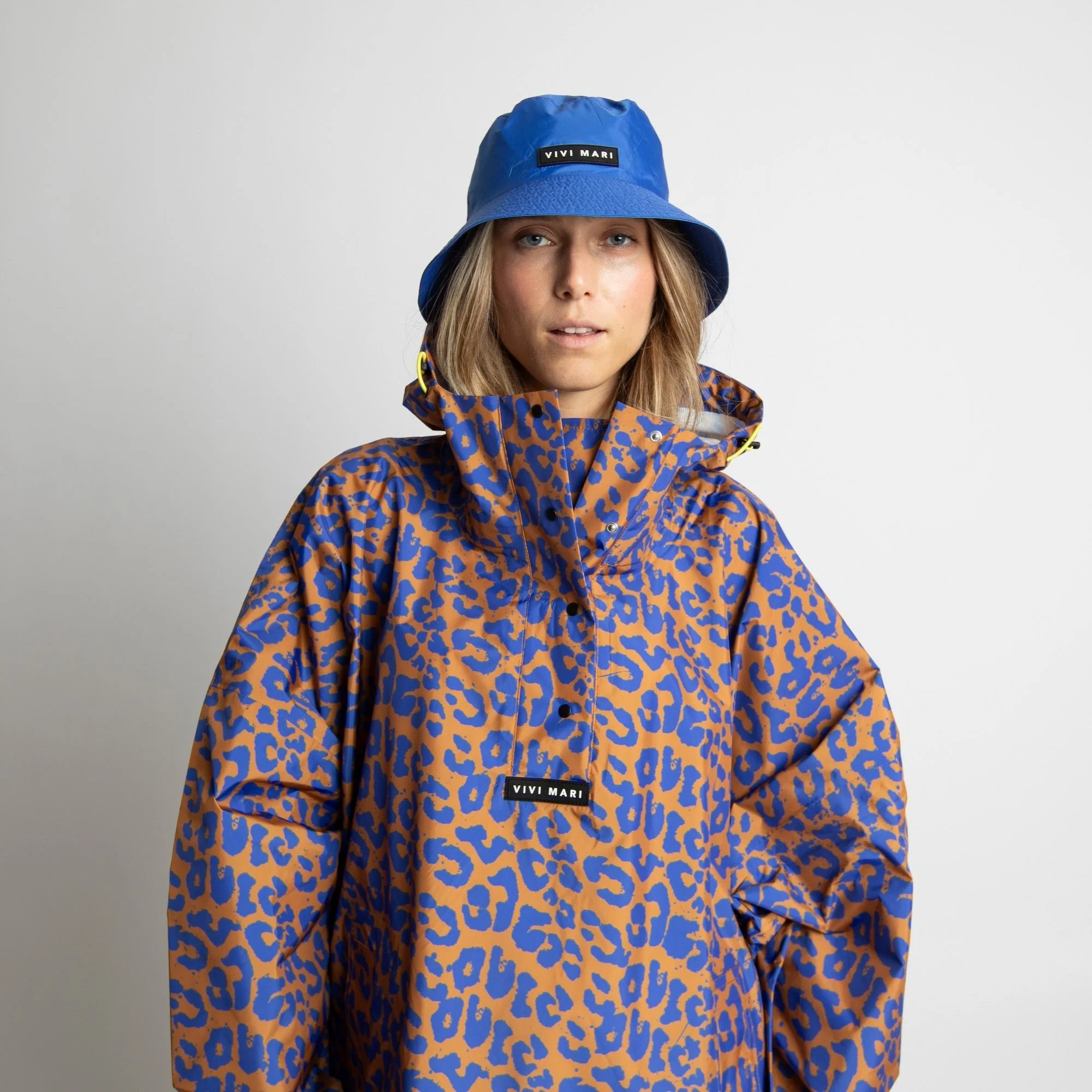 Raincoat leo splashes electric blue/caramel - Image 2