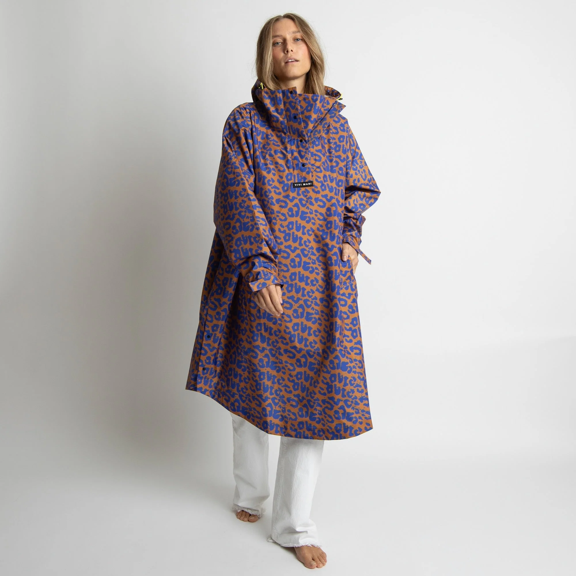 Raincoat leo splashes electric blue/caramel - Image 7