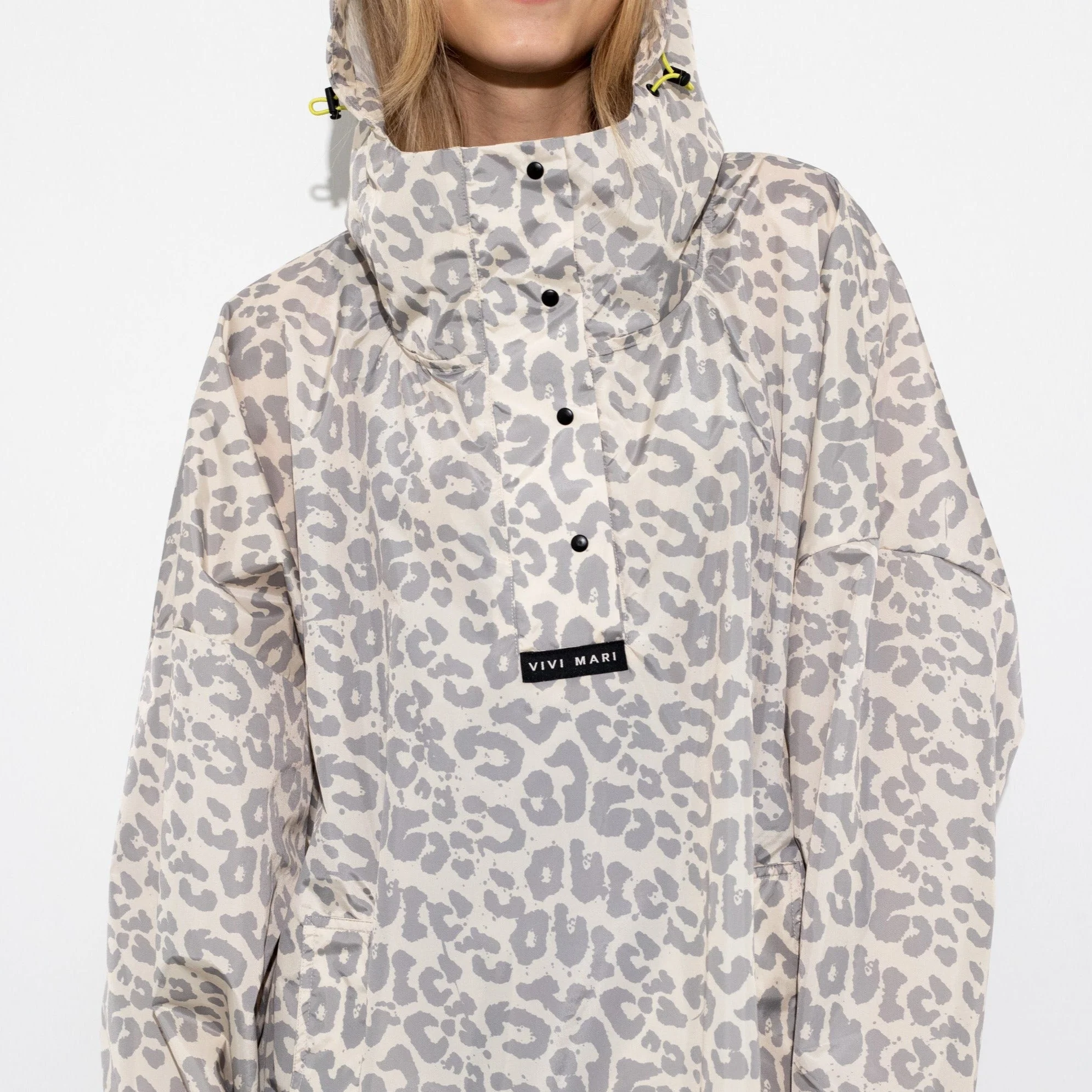 Raincoat leo splashes grey/sand - Image 13