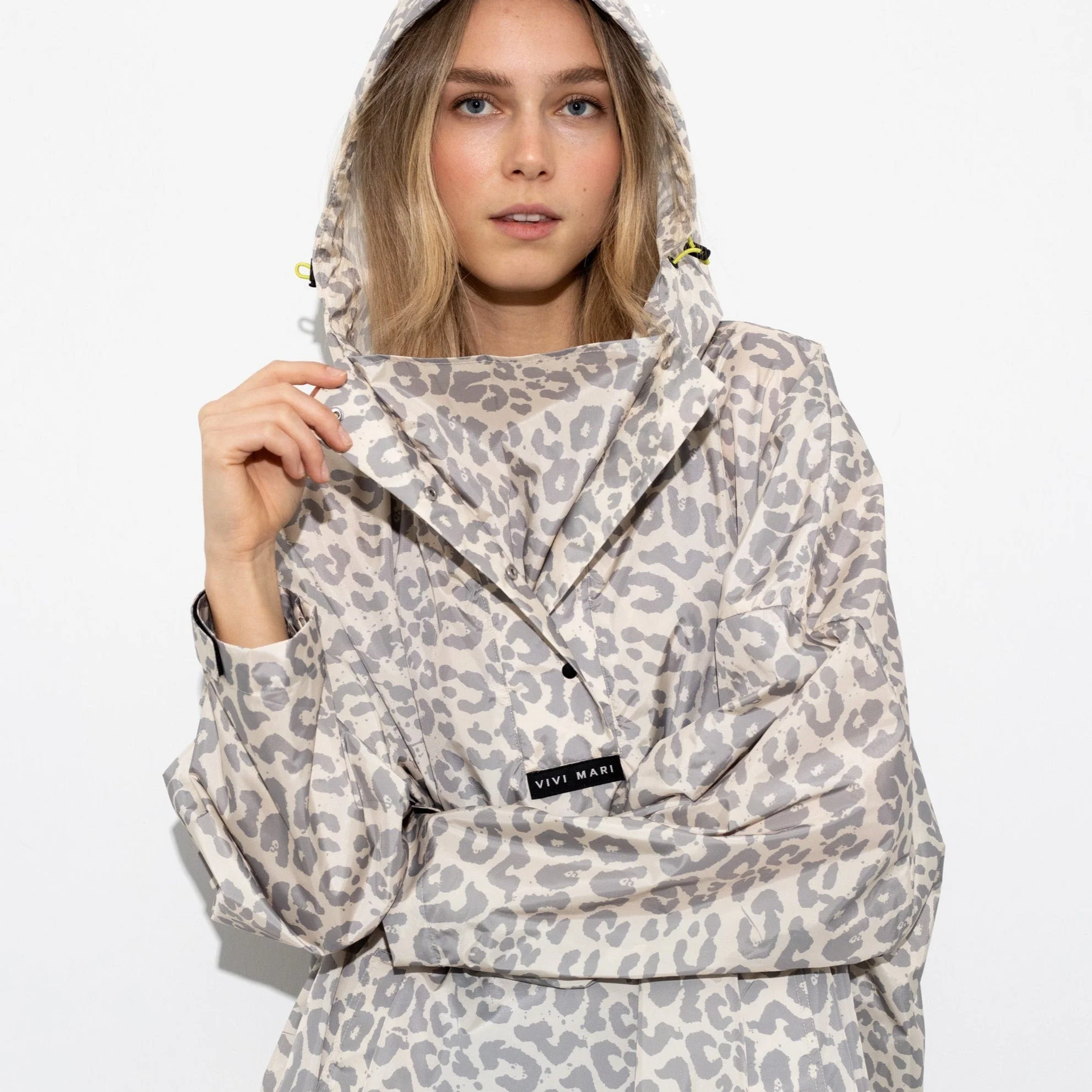 Raincoat leo splashes grey/sand - Image 4